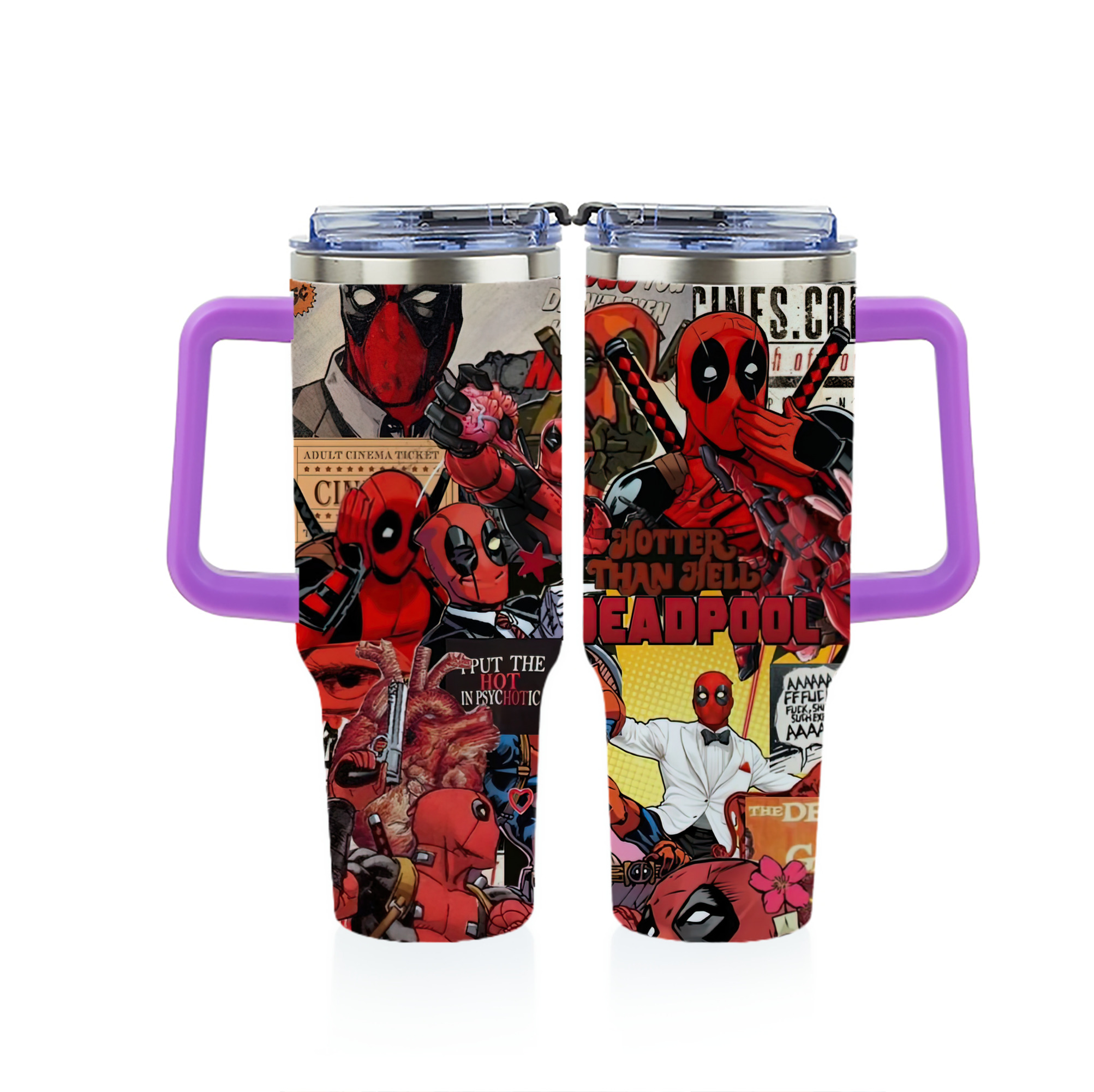 （画像用） Deadpool デッドプール 1200ｍLフルプリント車用タンブラー