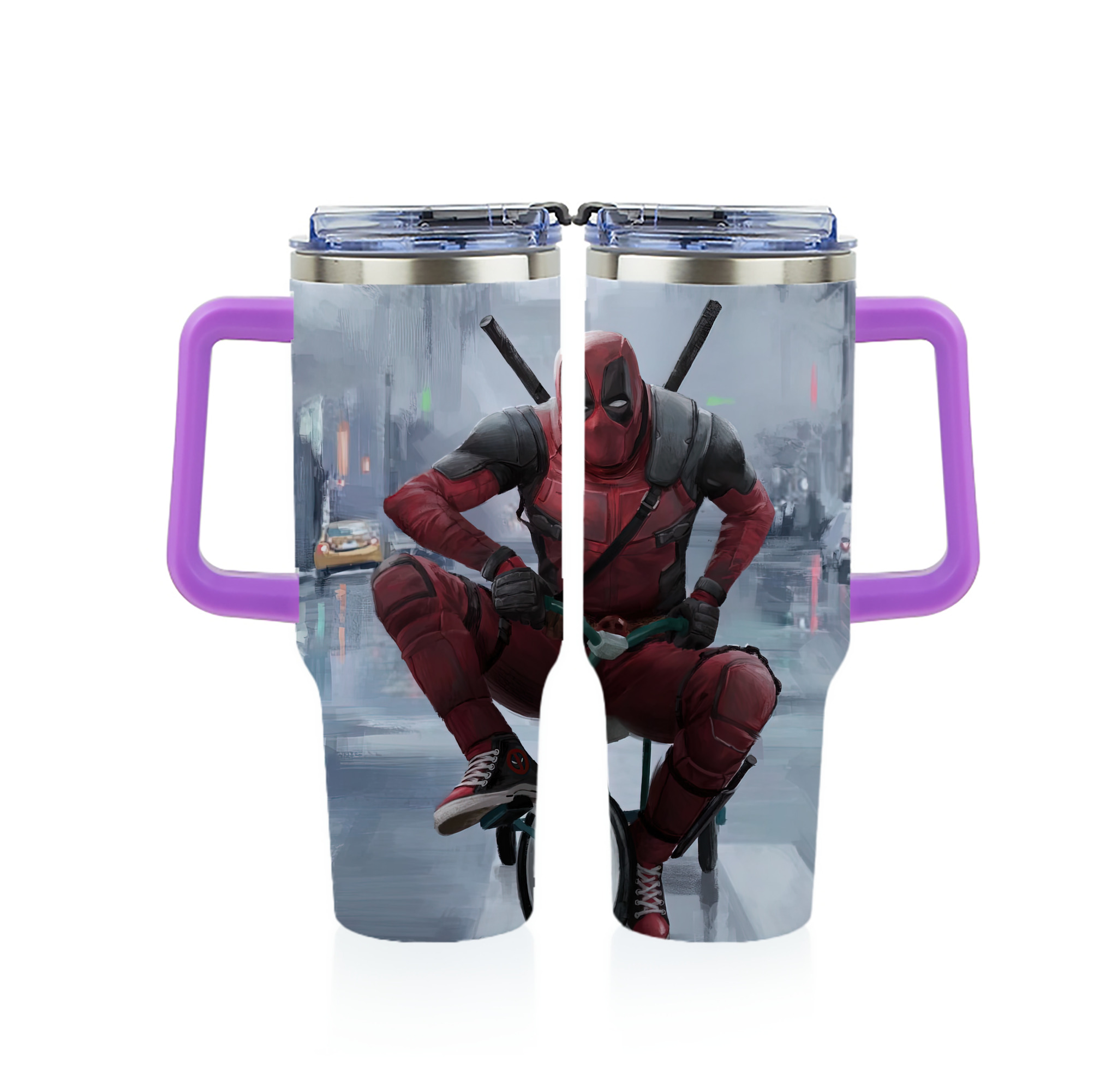 （画像用） Deadpool デッドプール 1200ｍLフルプリント車用タンブラー