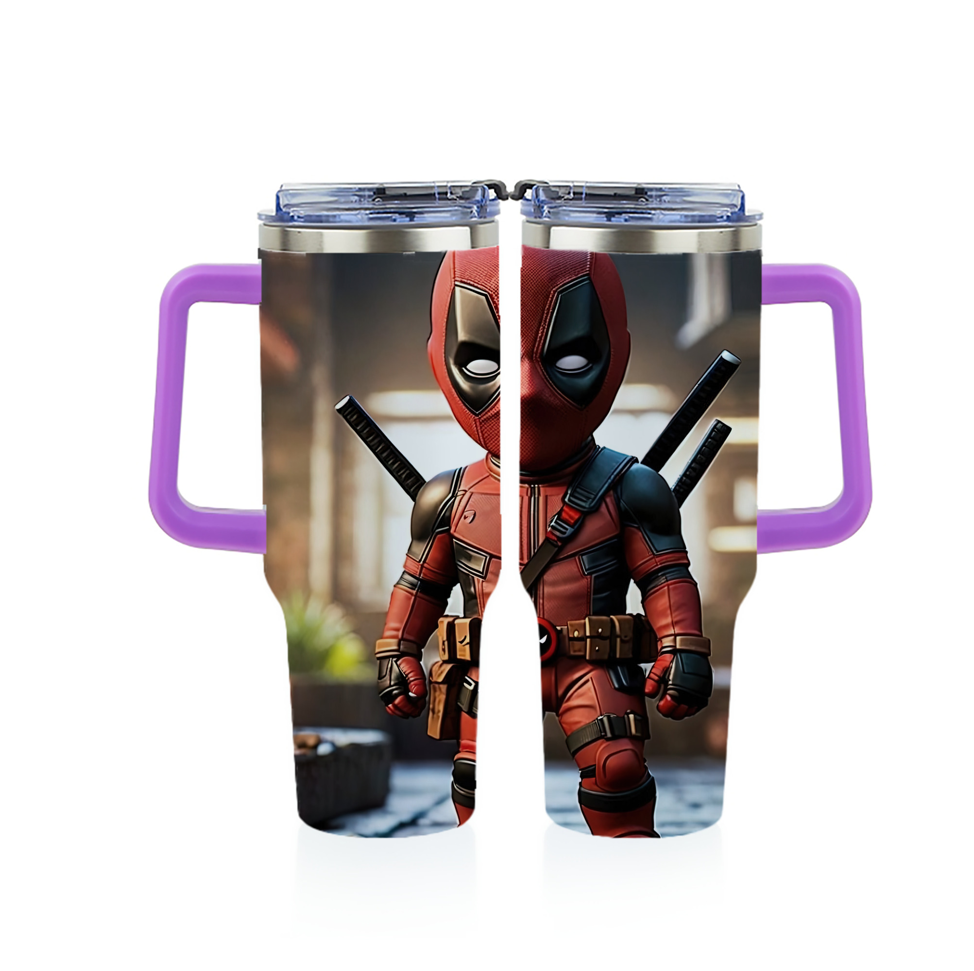 （画像用） Deadpool デッドプール 1200ｍLフルプリント車用タンブラー