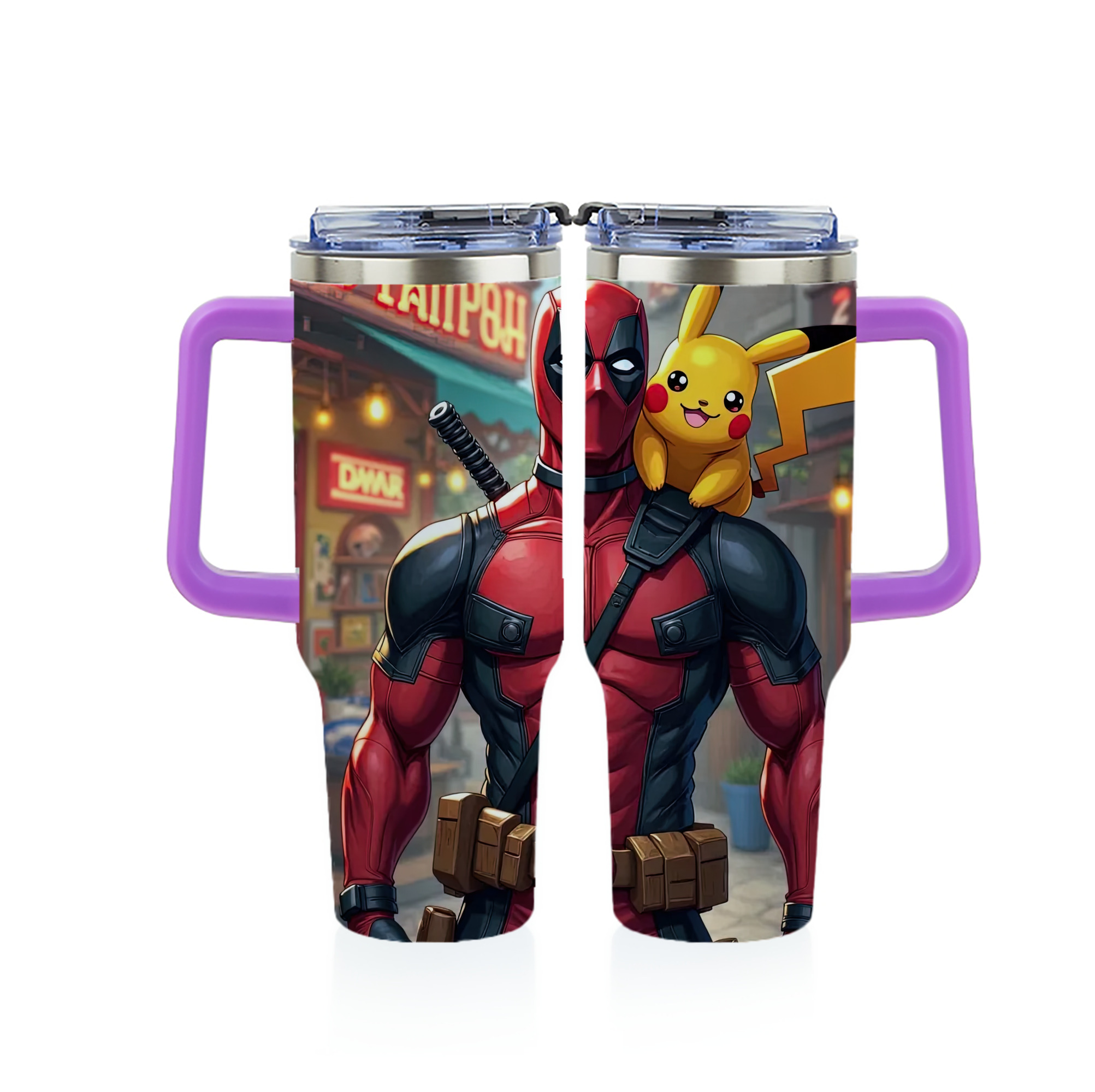 （画像用） Deadpool デッドプール 1200ｍLフルプリント車用タンブラー