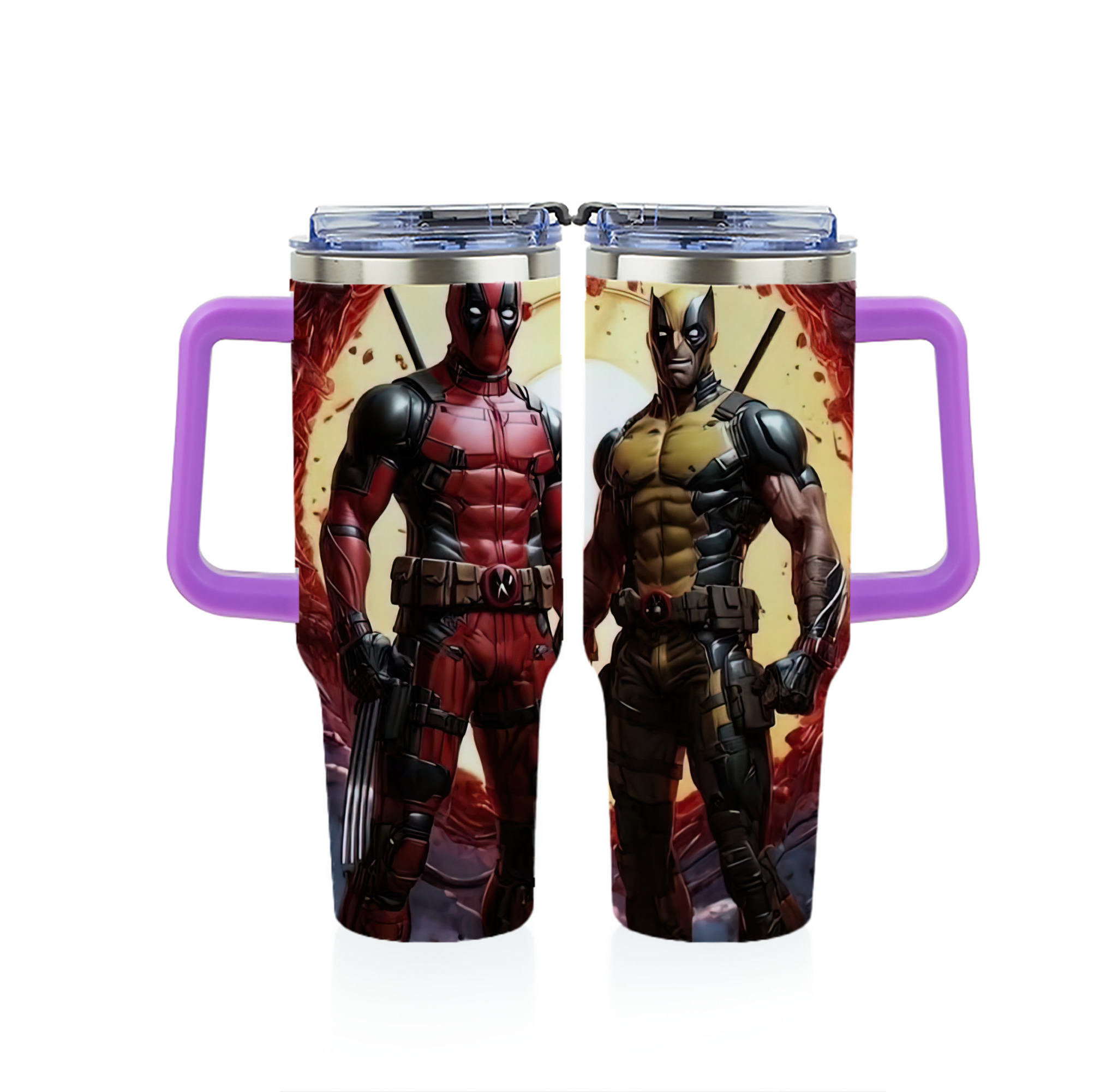 （画像用） Deadpool デッドプール 1200ｍLフルプリント車用タンブラー