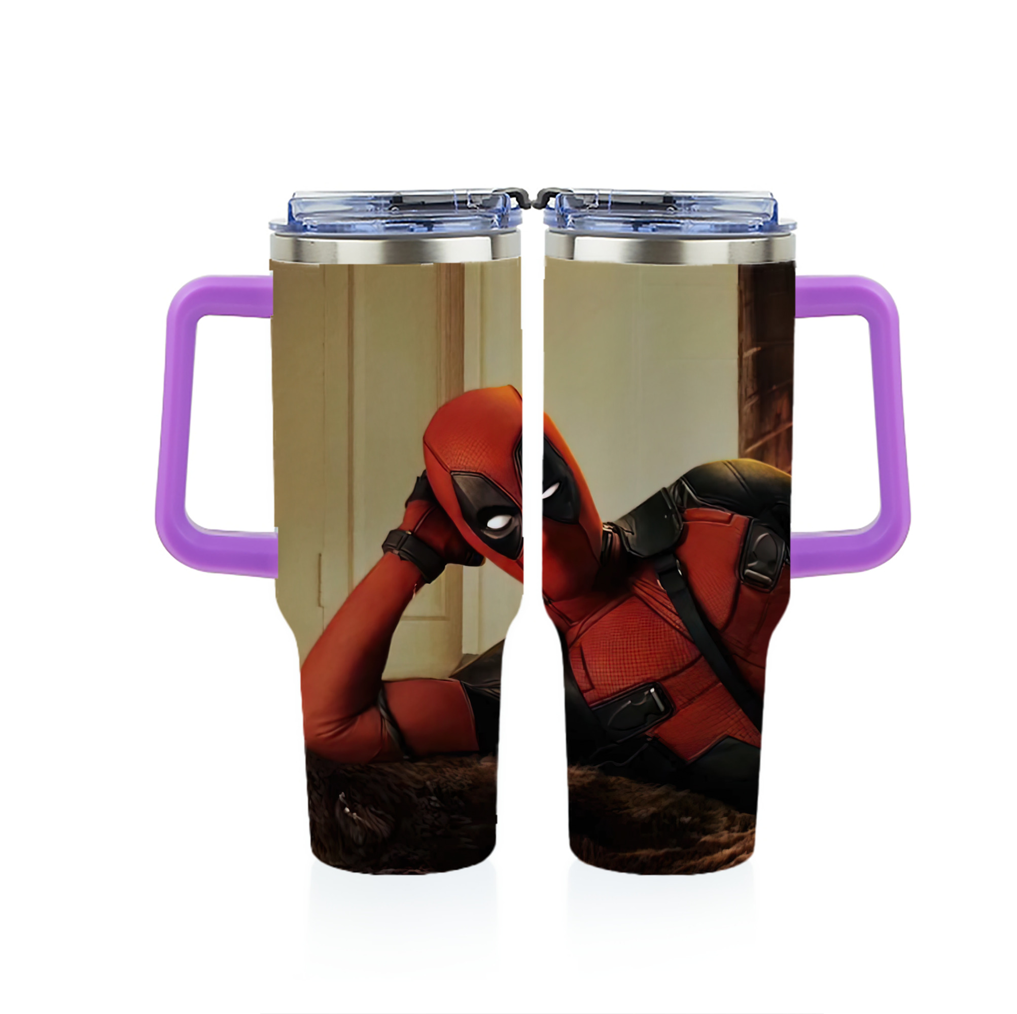 （画像用） Deadpool デッドプール 1200ｍLフルプリント車用タンブラー