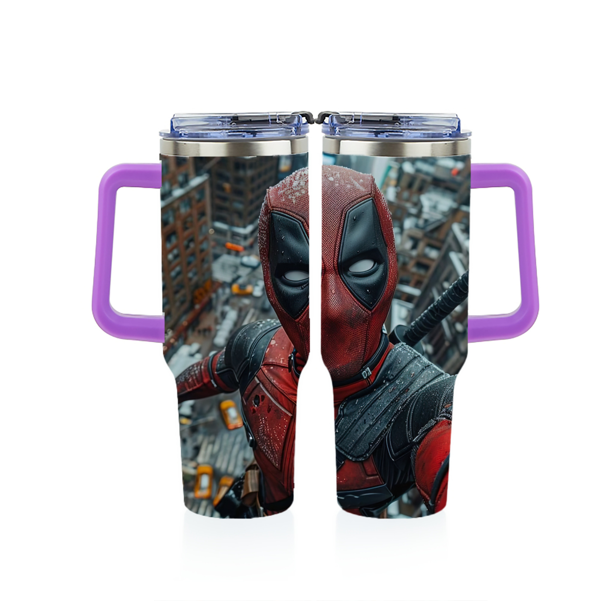 （画像用） Deadpool デッドプール 1200ｍLフルプリント車用タンブラー