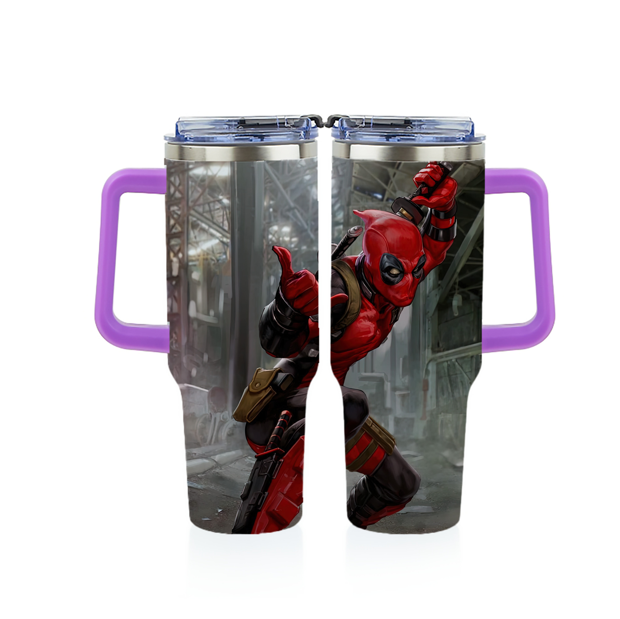 （画像用） Deadpool デッドプール 1200ｍLフルプリント車用タンブラー