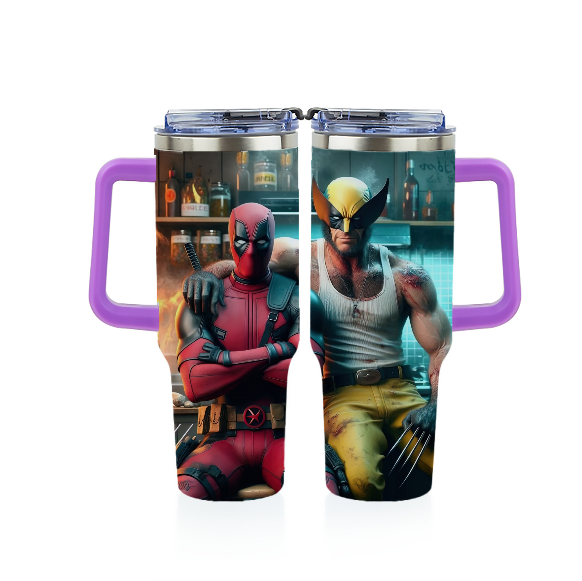 （画像用） Deadpool デッドプール 1200ｍLフルプリント車用タンブラー