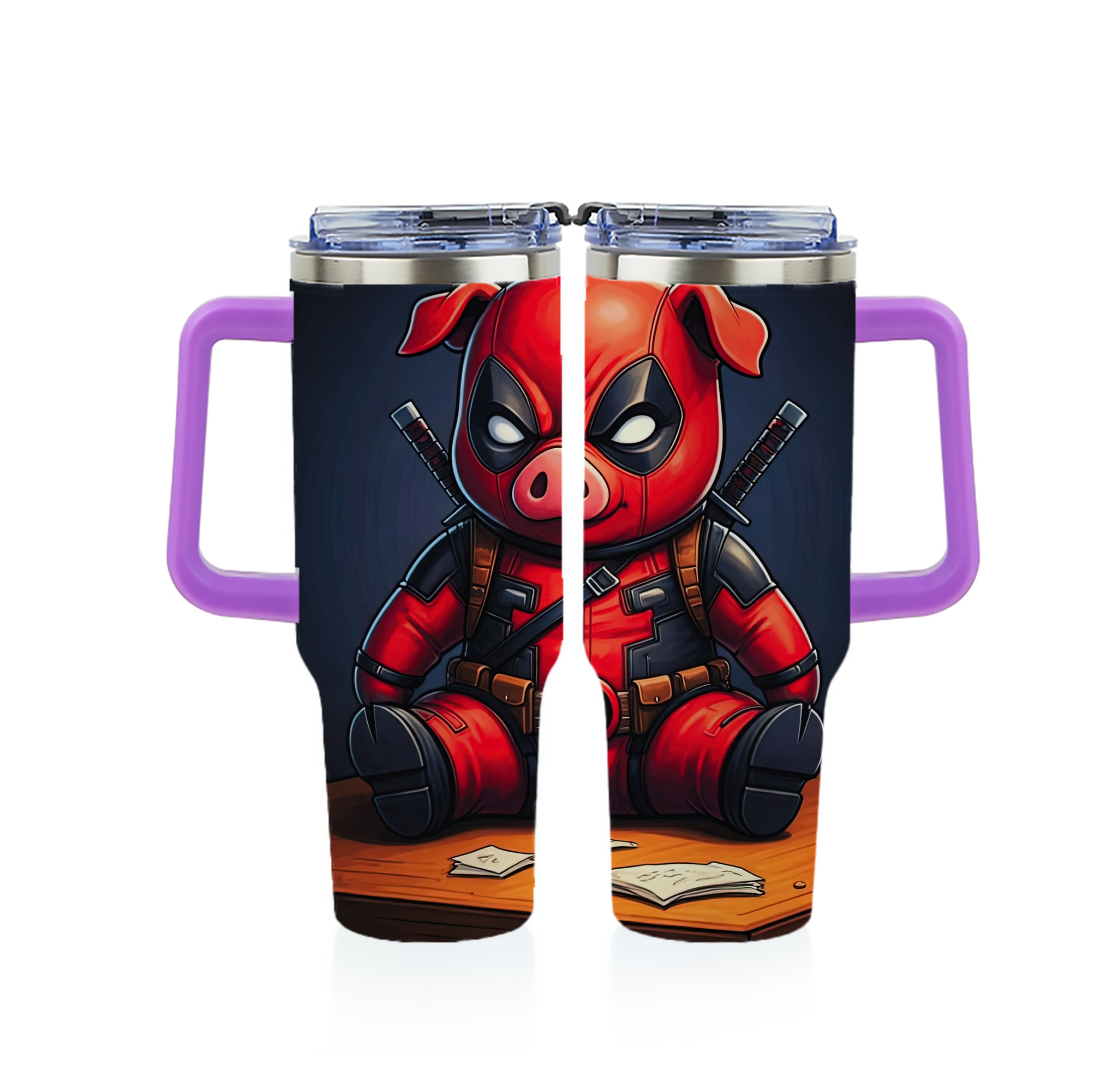 （画像用） Deadpool デッドプール 1200ｍLフルプリント車用タンブラー