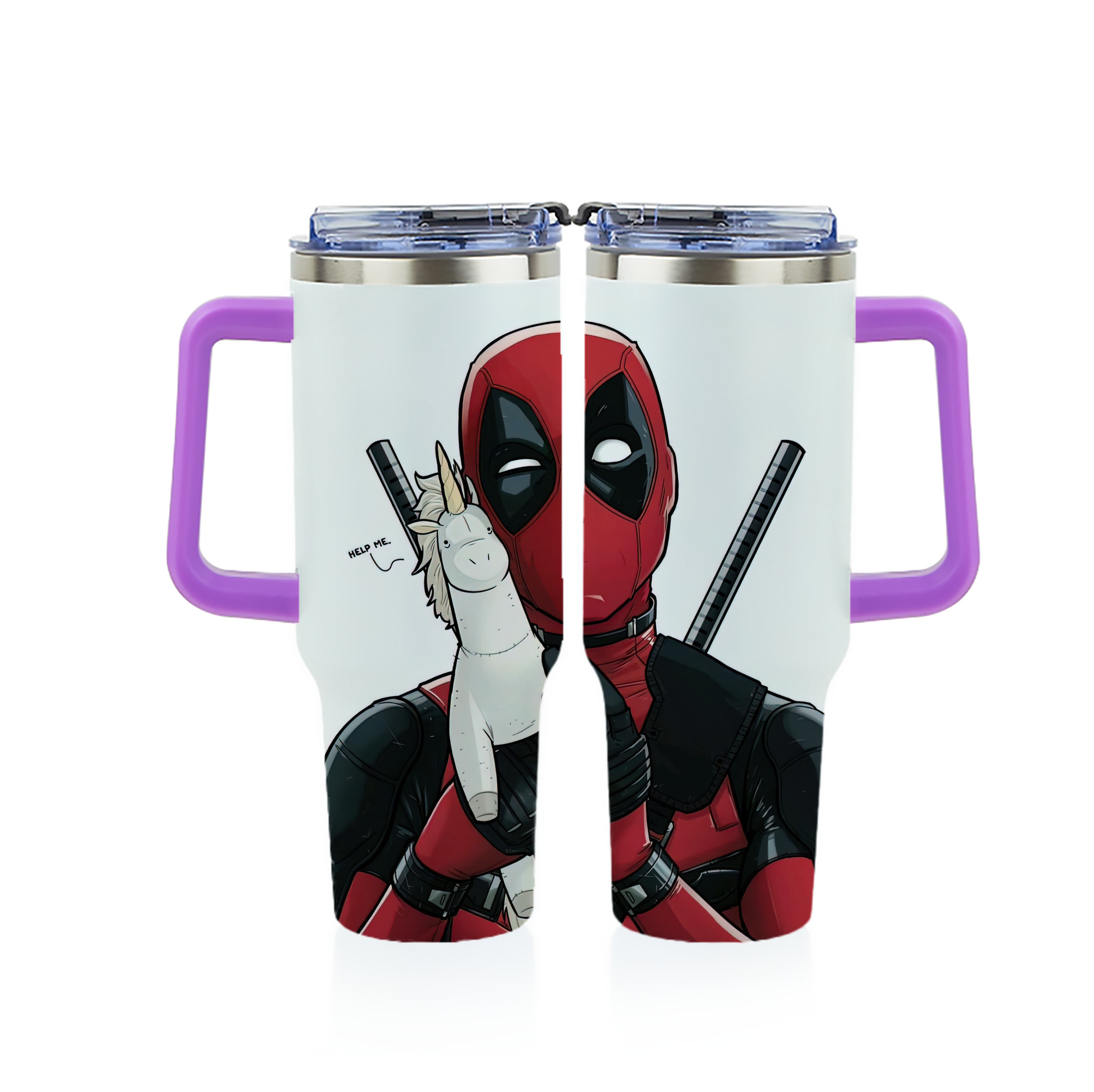 （画像用） Deadpool デッドプール 1200ｍLフルプリント車用タンブラー