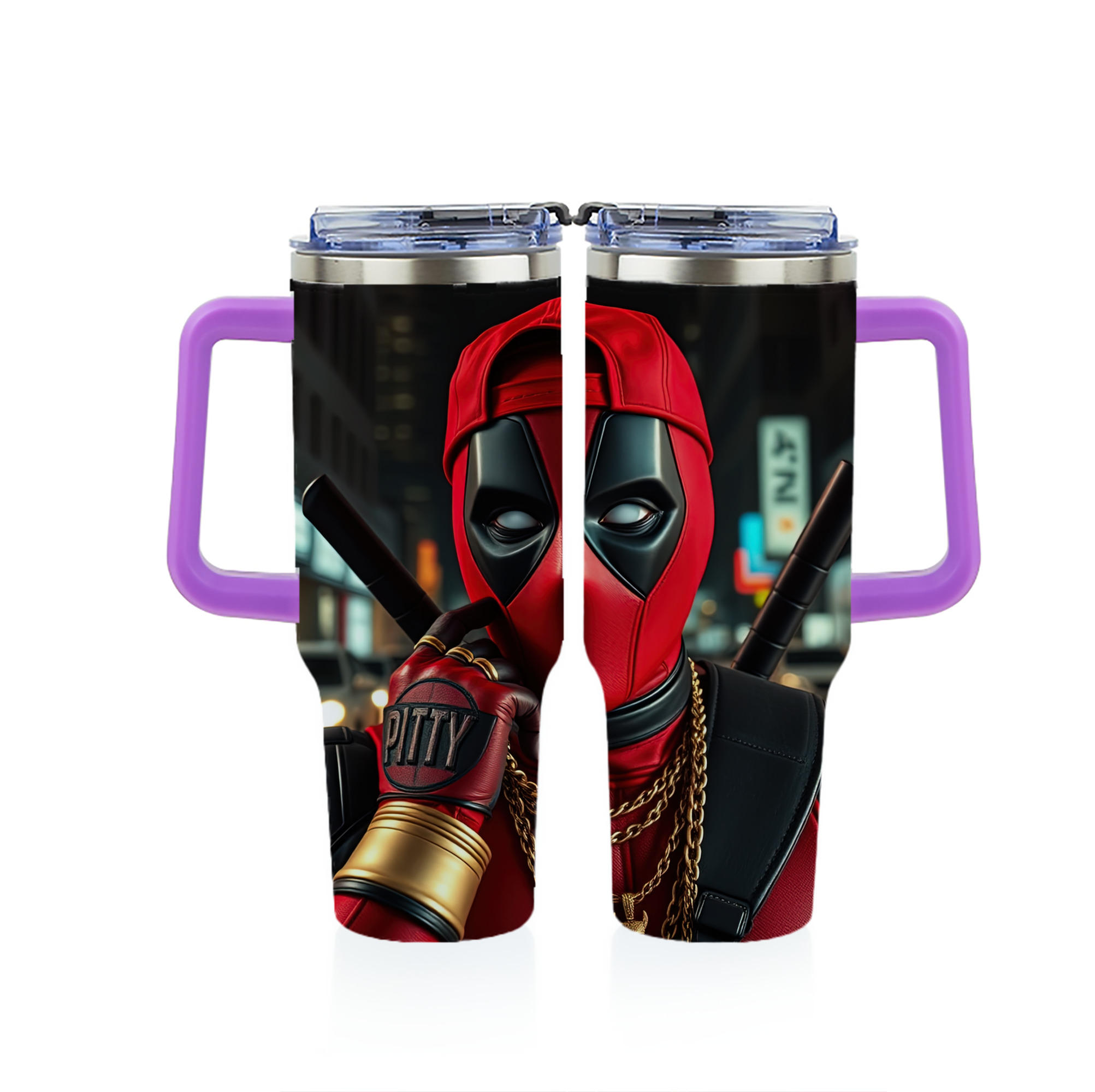 （画像用） Deadpool デッドプール 1200ｍLフルプリント車用タンブラー