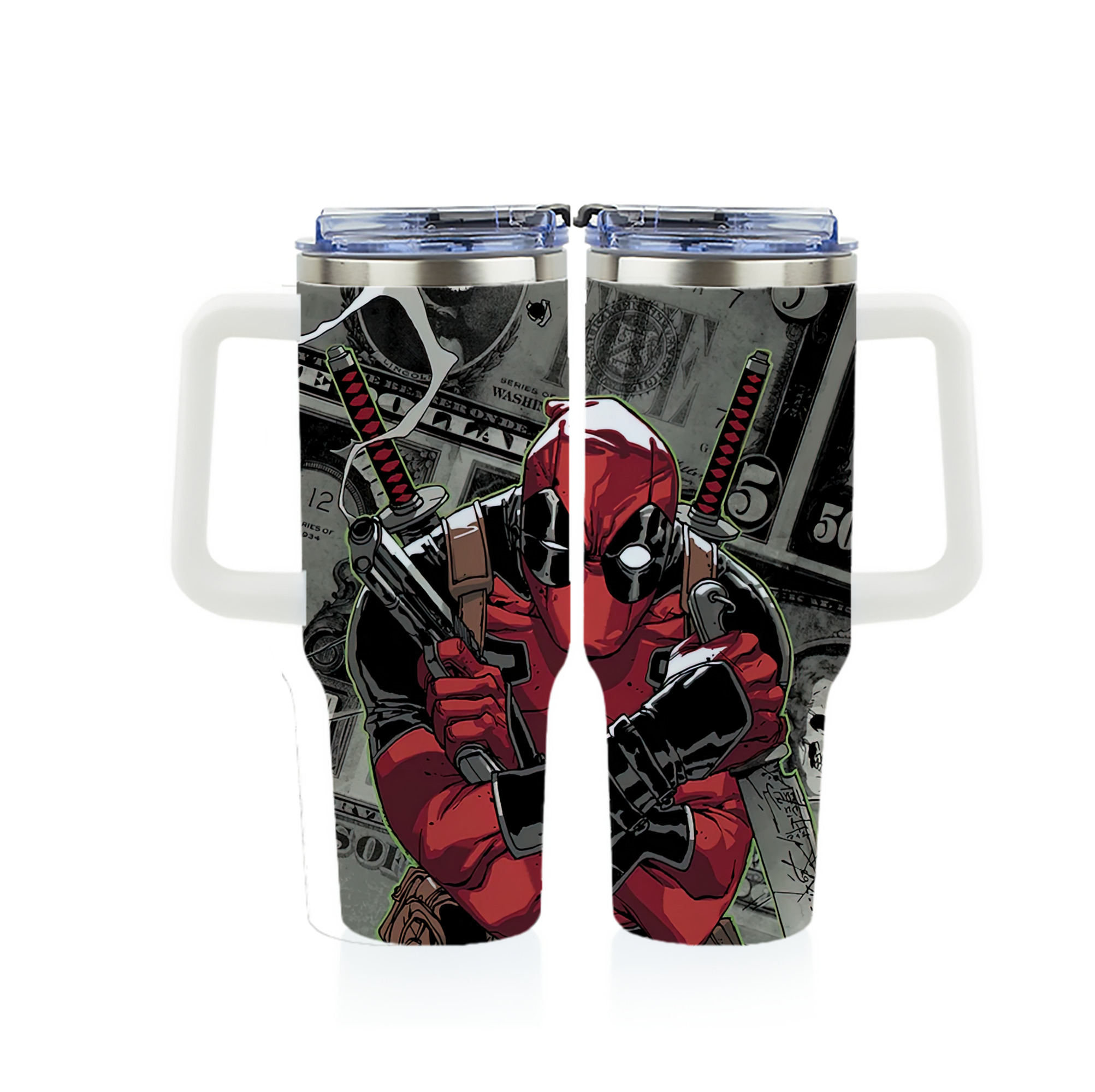 （画像用） Deadpool デッドプール 1200ｍLフルプリント車用タンブラー