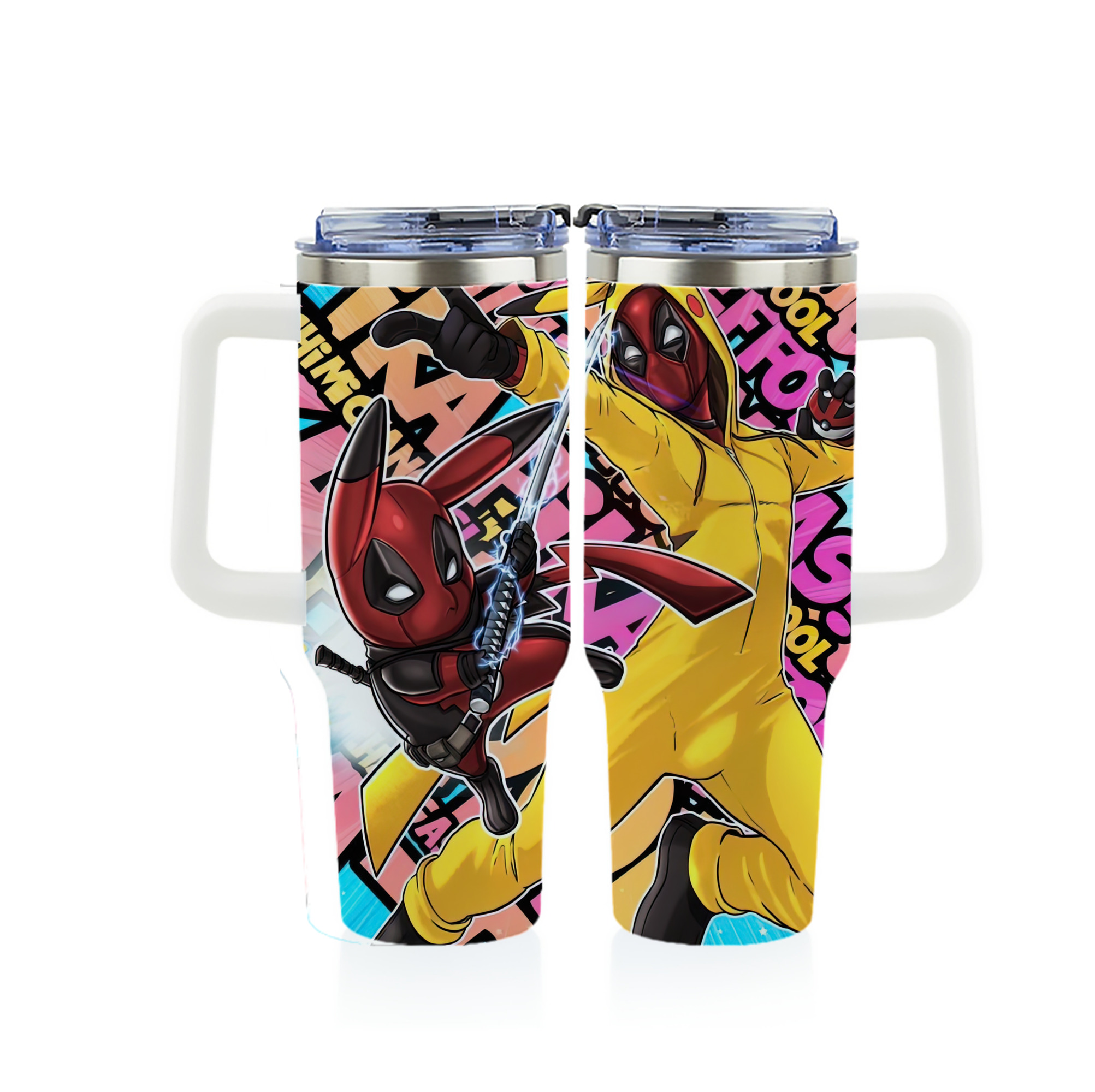 （画像用） Deadpool デッドプール 1200ｍLフルプリント車用タンブラー