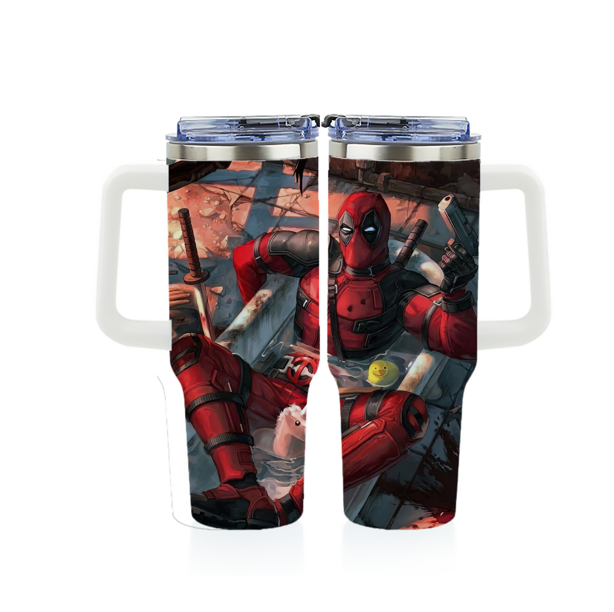 （画像用） Deadpool デッドプール 1200ｍLフルプリント車用タンブラー