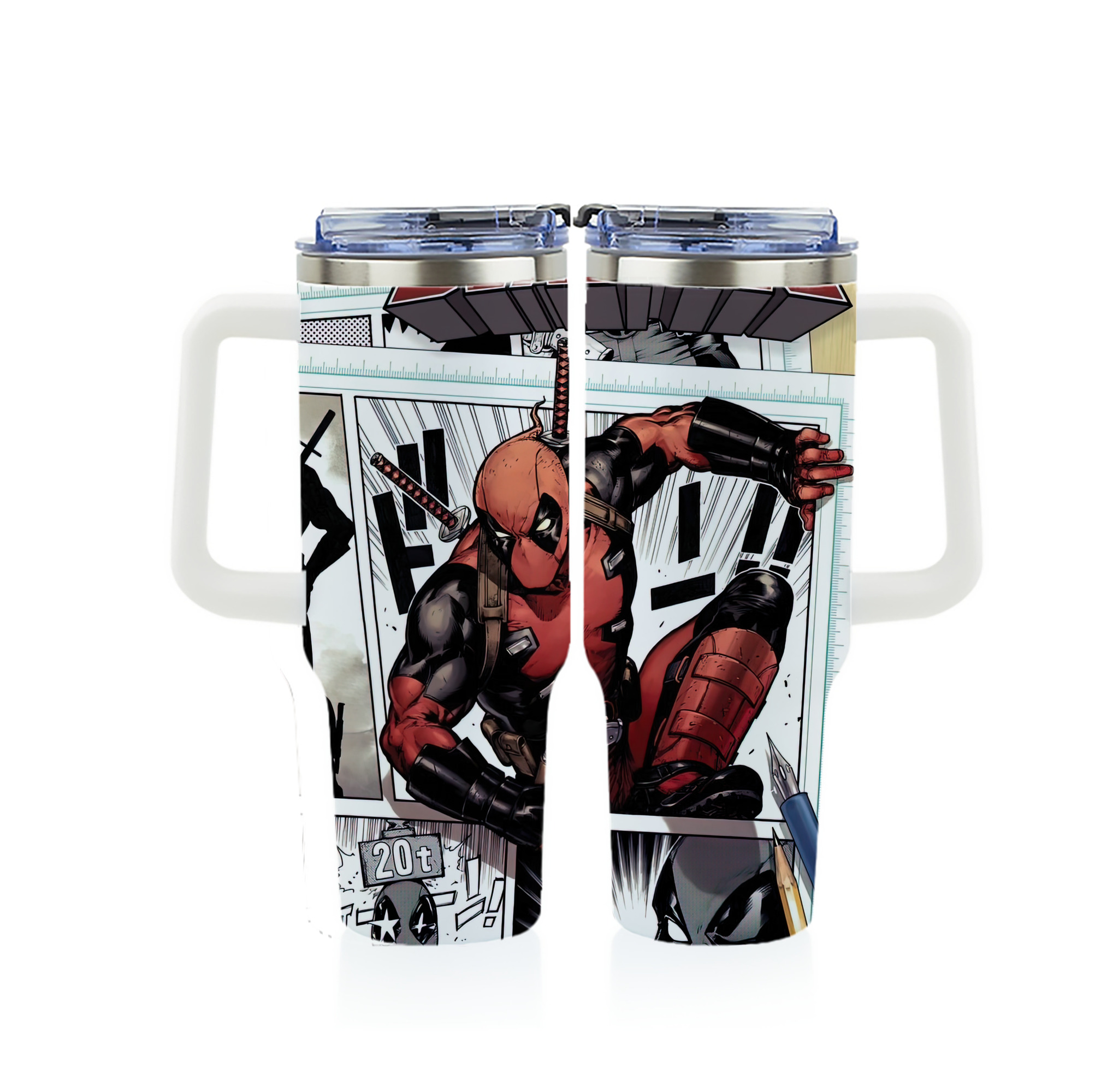 （画像用） Deadpool デッドプール 1200ｍLフルプリント車用タンブラー