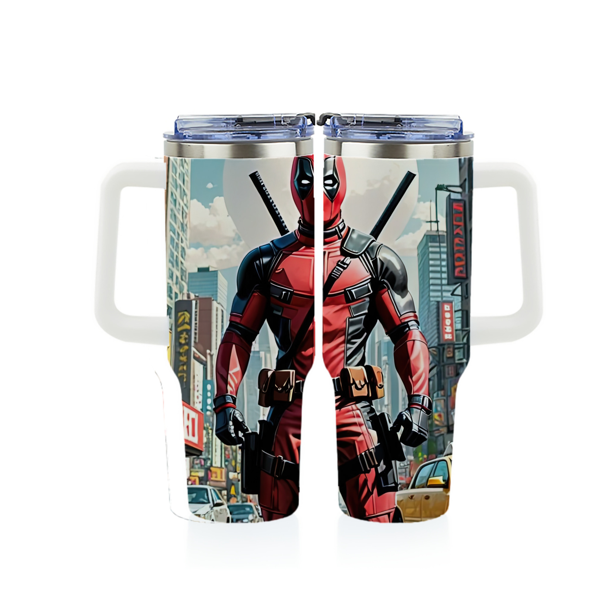 （画像用） Deadpool デッドプール 1200ｍLフルプリント車用タンブラー