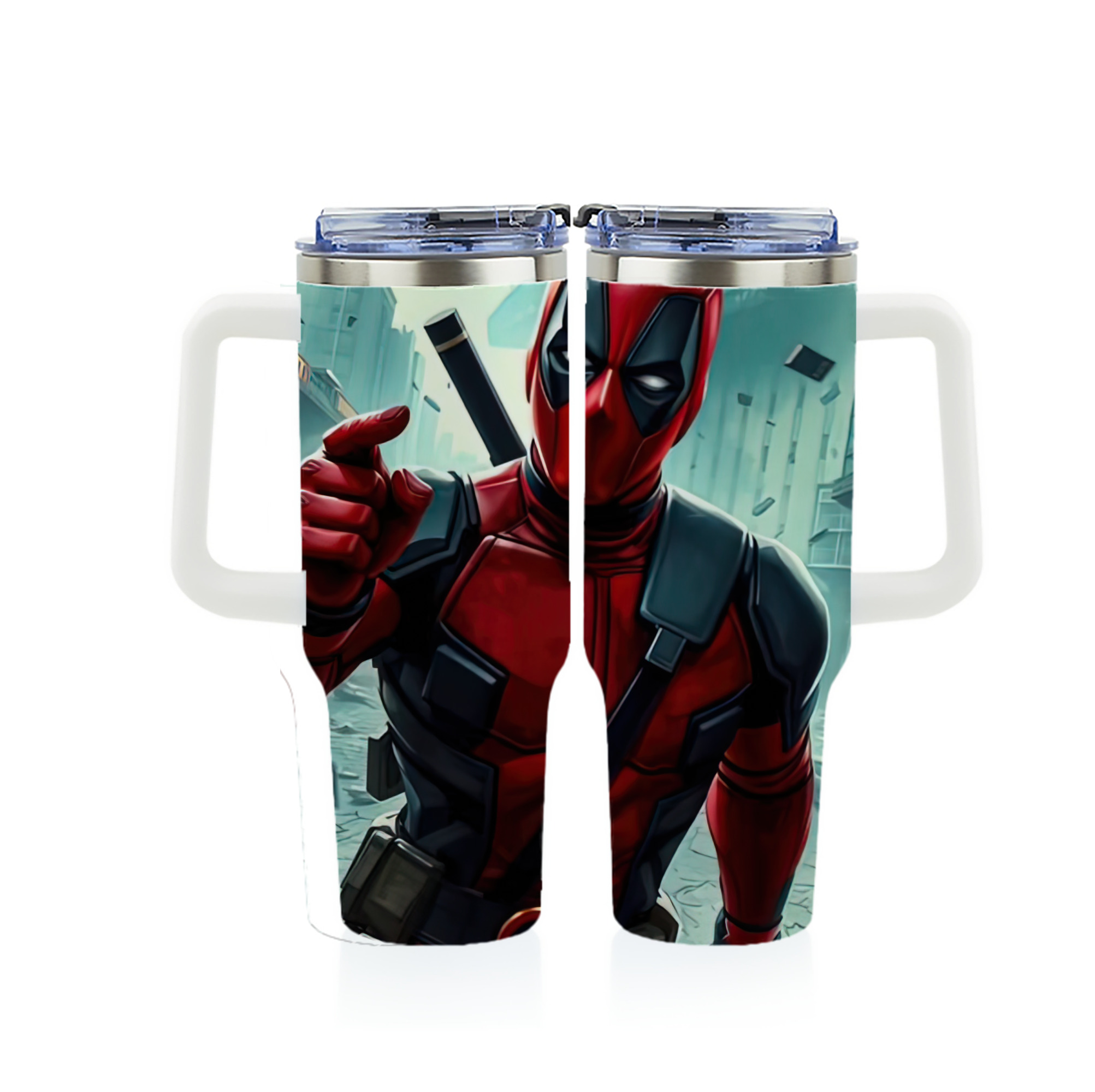 （画像用） Deadpool デッドプール 1200ｍLフルプリント車用タンブラー