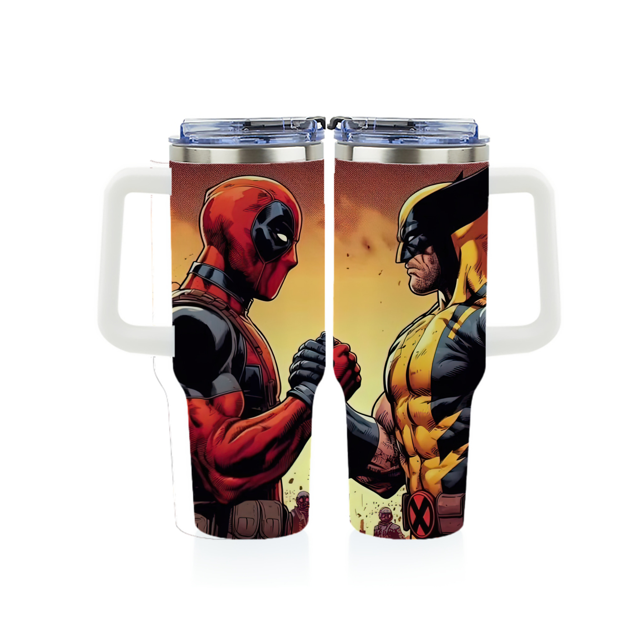 （画像用） Deadpool デッドプール 1200ｍLフルプリント車用タンブラー