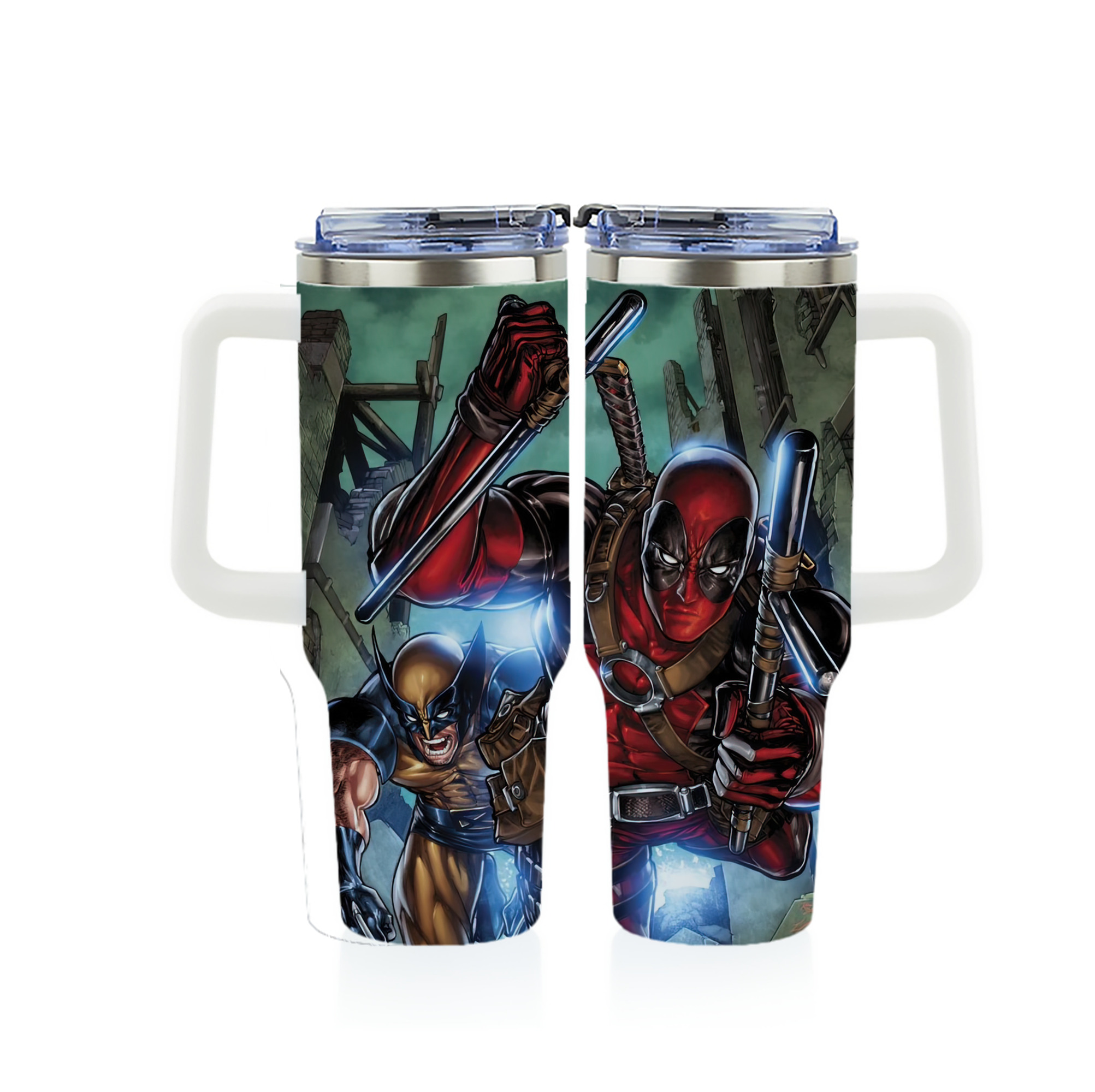 （画像用） Deadpool デッドプール 1200ｍLフルプリント車用タンブラー