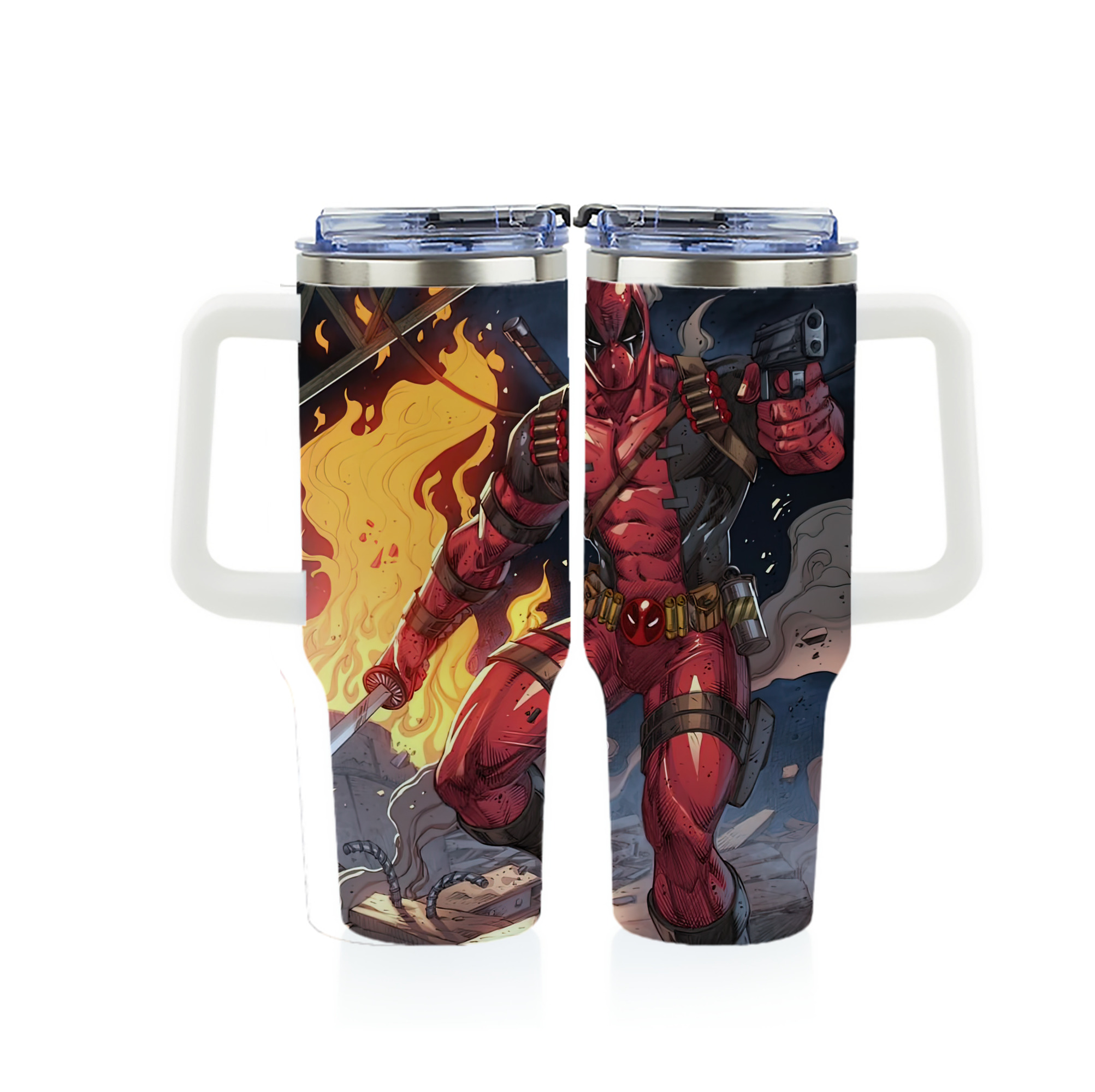 （画像用） Deadpool デッドプール 1200ｍLフルプリント車用タンブラー