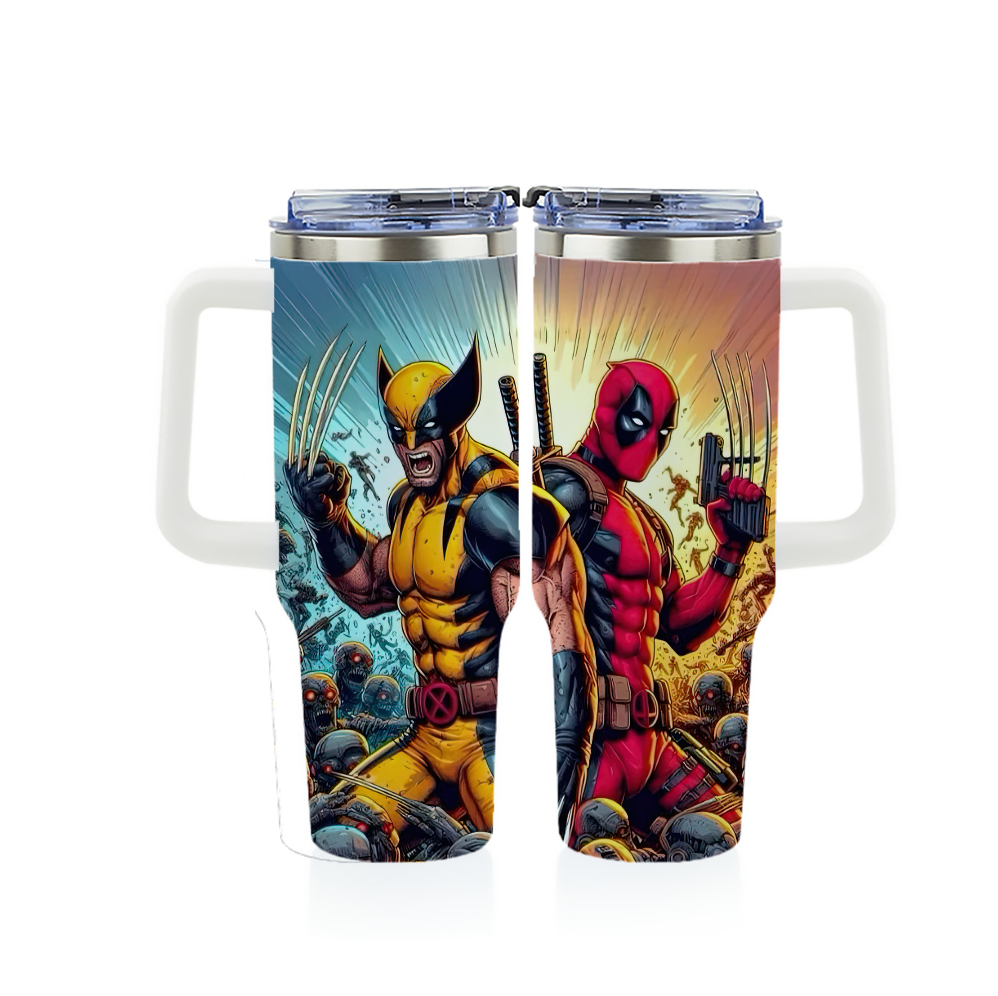 （画像用） Deadpool デッドプール 1200ｍLフルプリント車用タンブラー