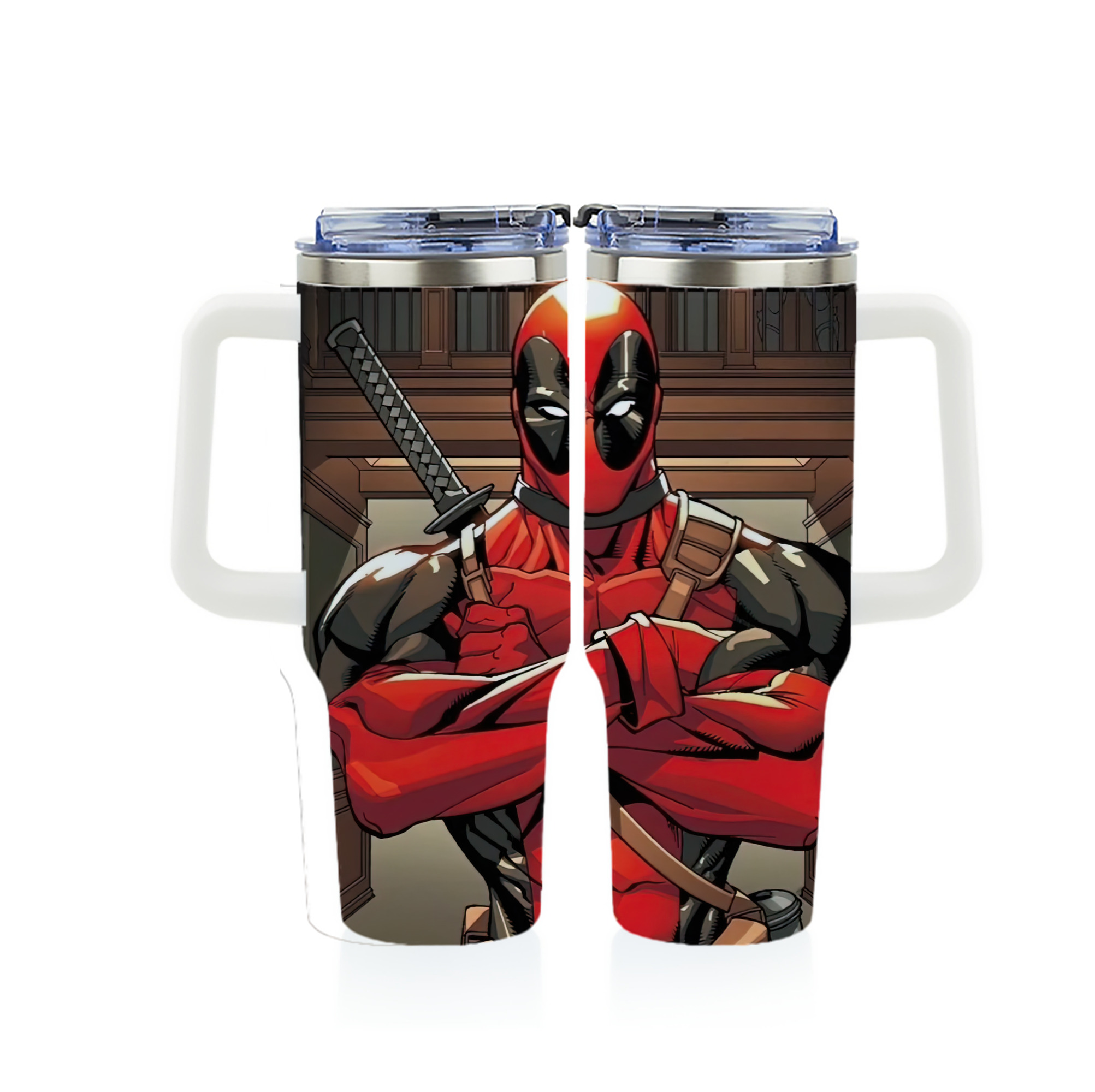 （画像用） Deadpool デッドプール 1200ｍLフルプリント車用タンブラー