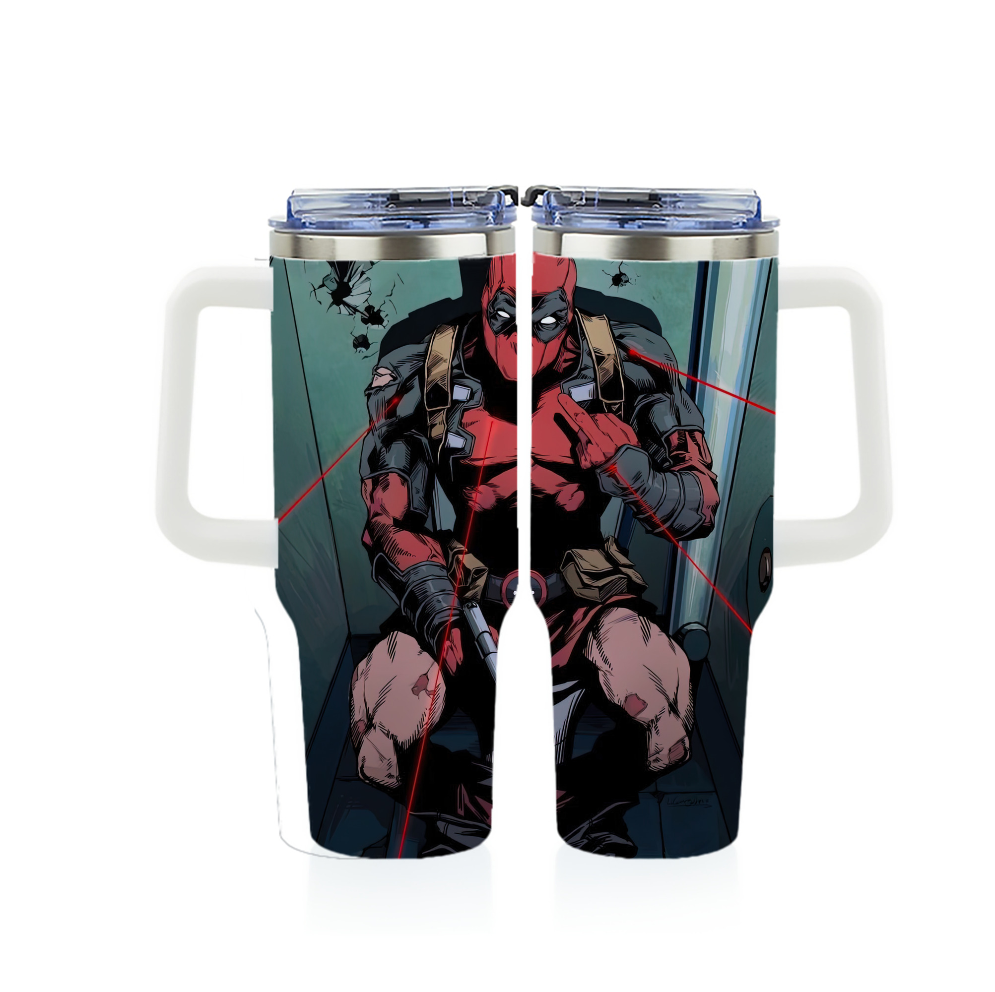 （画像用） Deadpool デッドプール 1200ｍLフルプリント車用タンブラー
