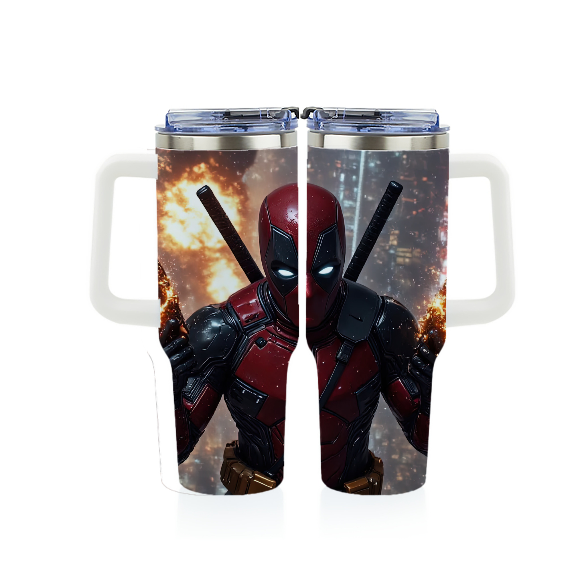 （画像用） Deadpool デッドプール 1200ｍLフルプリント車用タンブラー