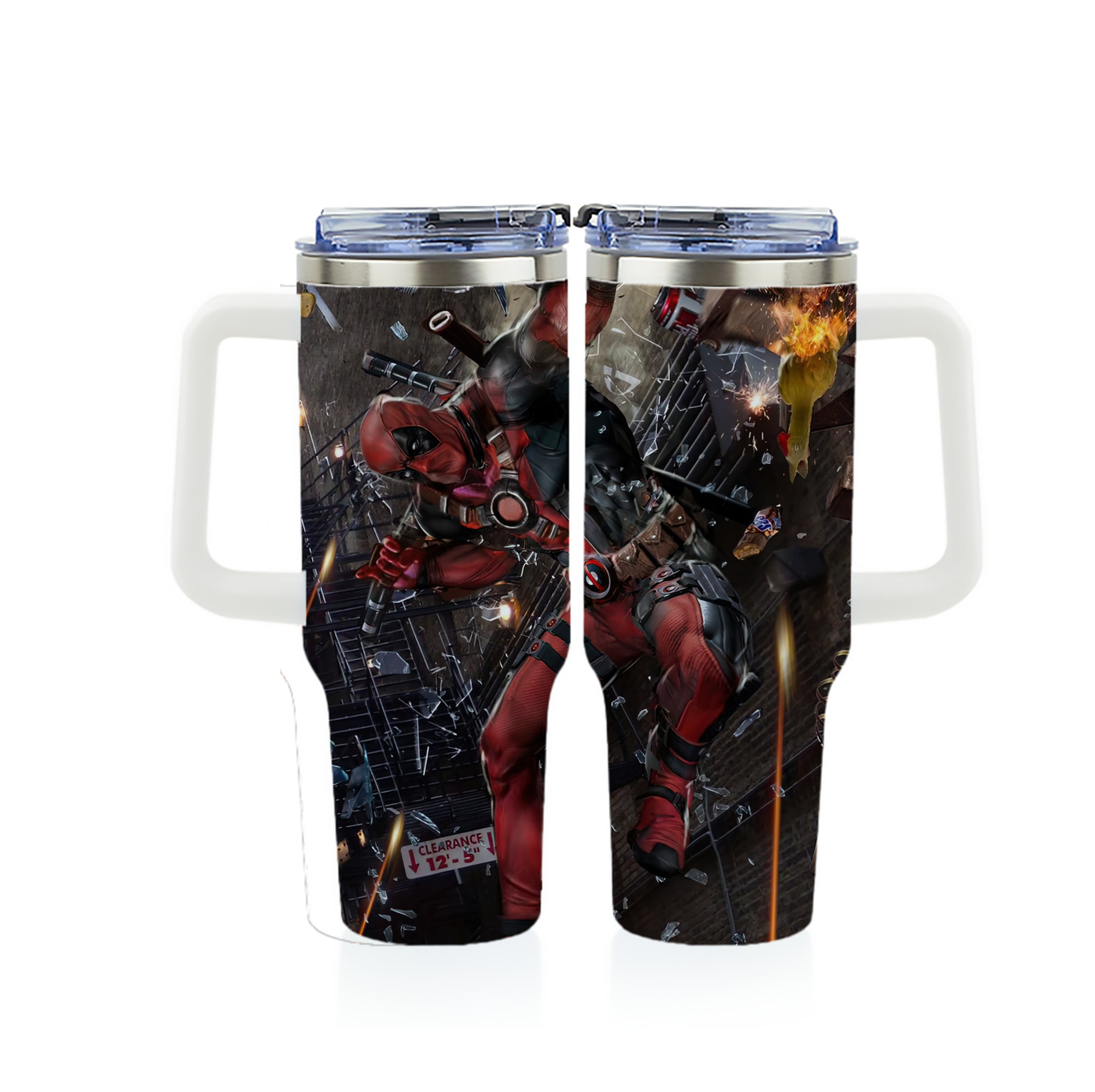（画像用） Deadpool デッドプール 1200ｍLフルプリント車用タンブラー