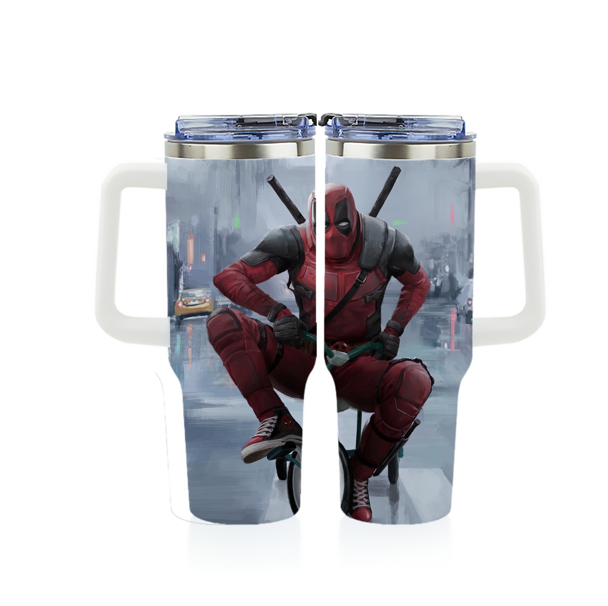 （画像用） Deadpool デッドプール 1200ｍLフルプリント車用タンブラー