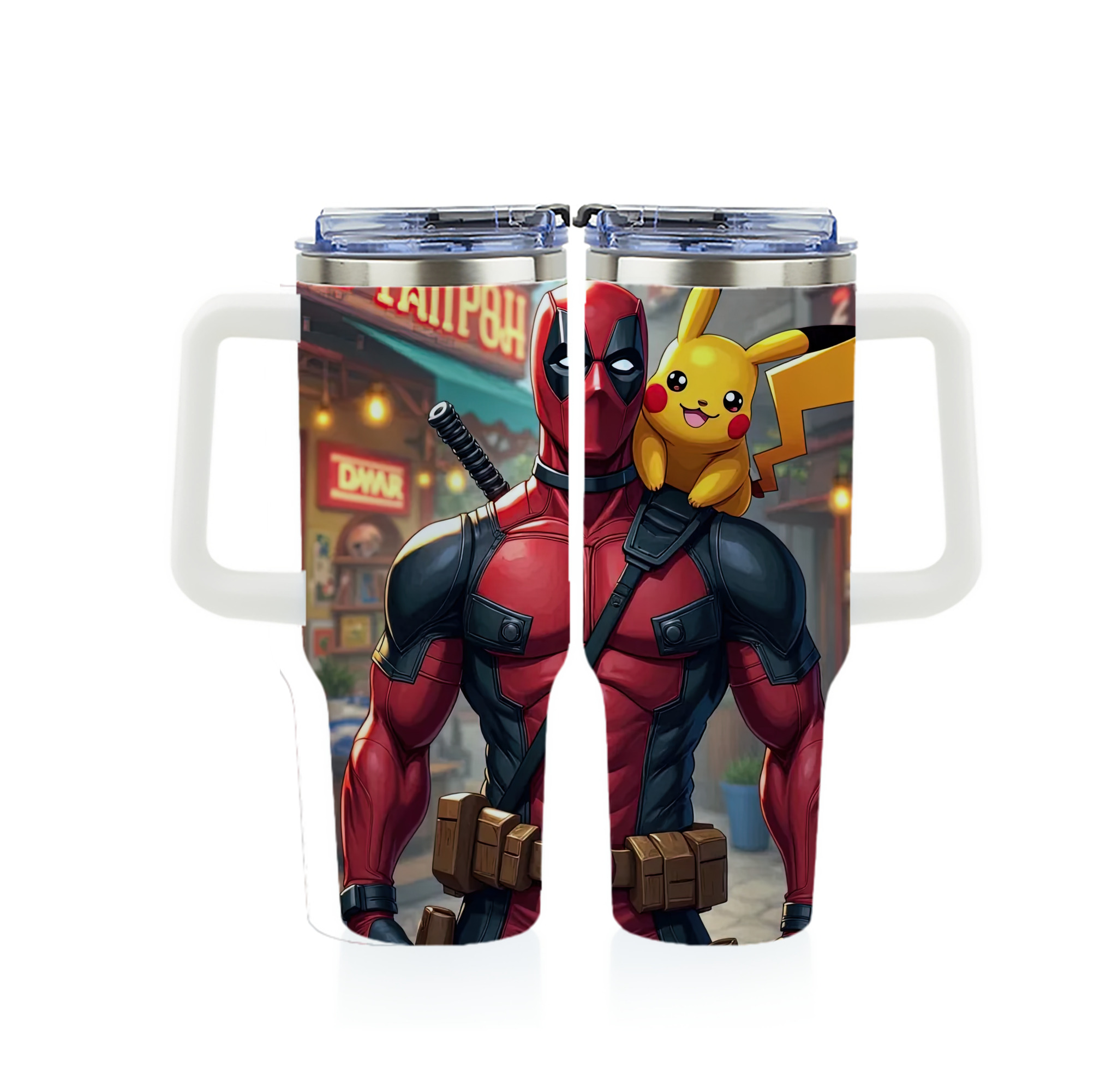 （画像用） Deadpool デッドプール 1200ｍLフルプリント車用タンブラー