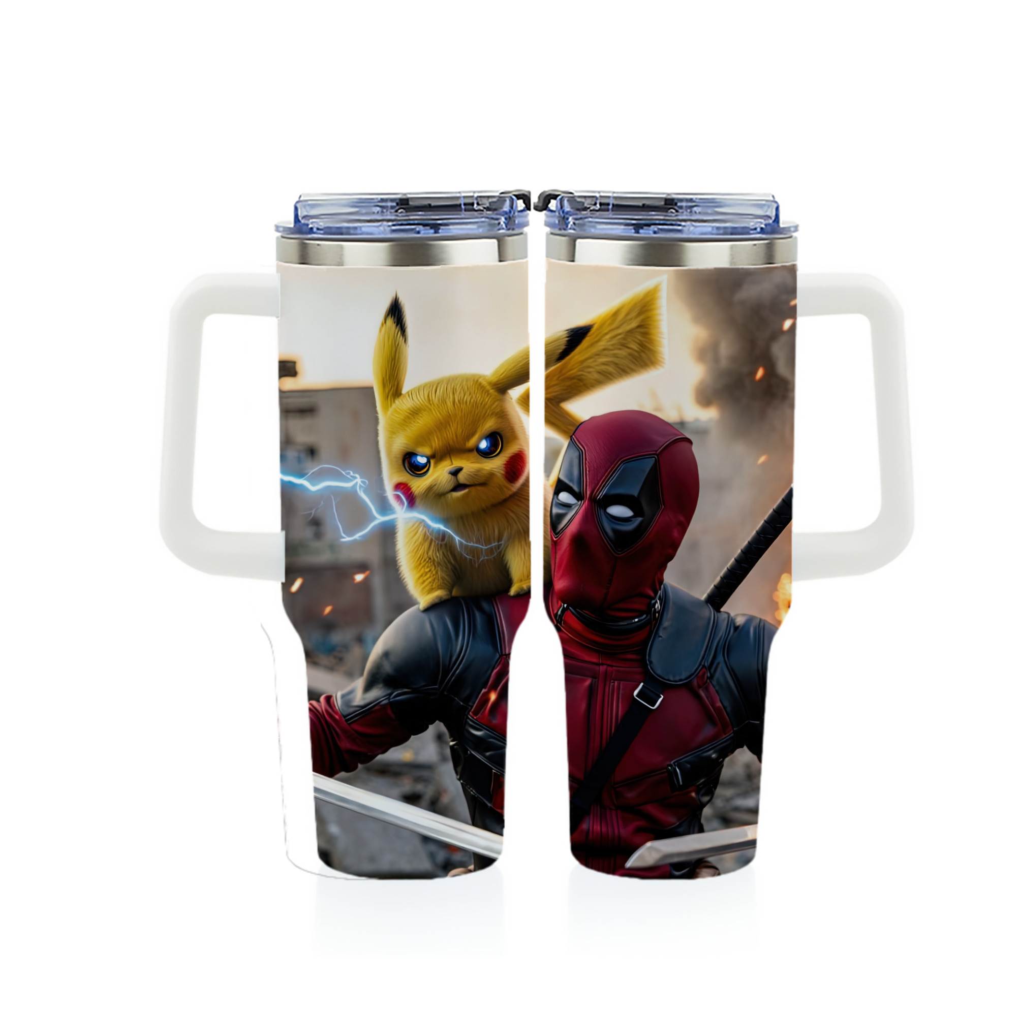 （画像用） Deadpool デッドプール 1200ｍLフルプリント車用タンブラー