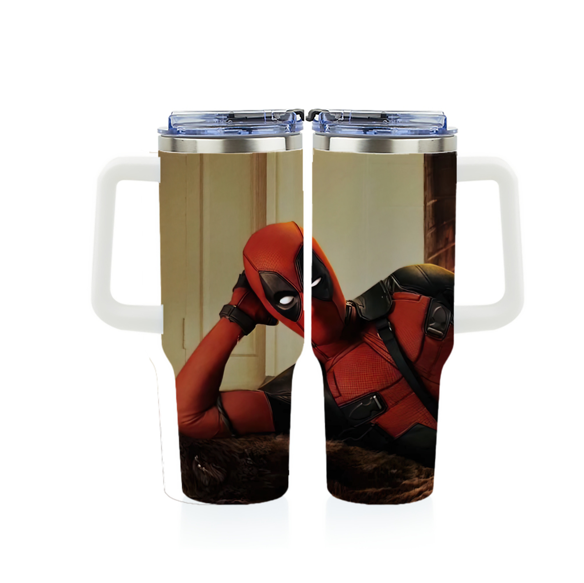 （画像用） Deadpool デッドプール 1200ｍLフルプリント車用タンブラー