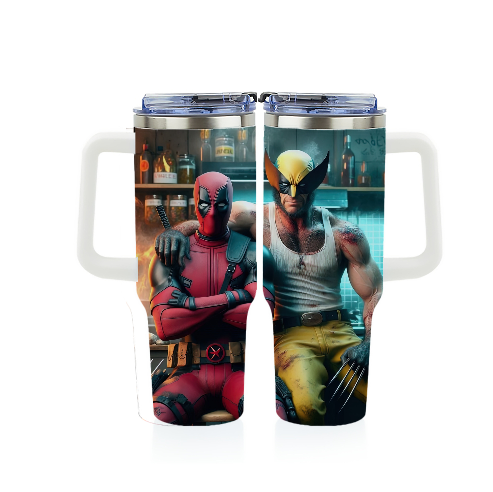 （画像用） Deadpool デッドプール 1200ｍLフルプリント車用タンブラー