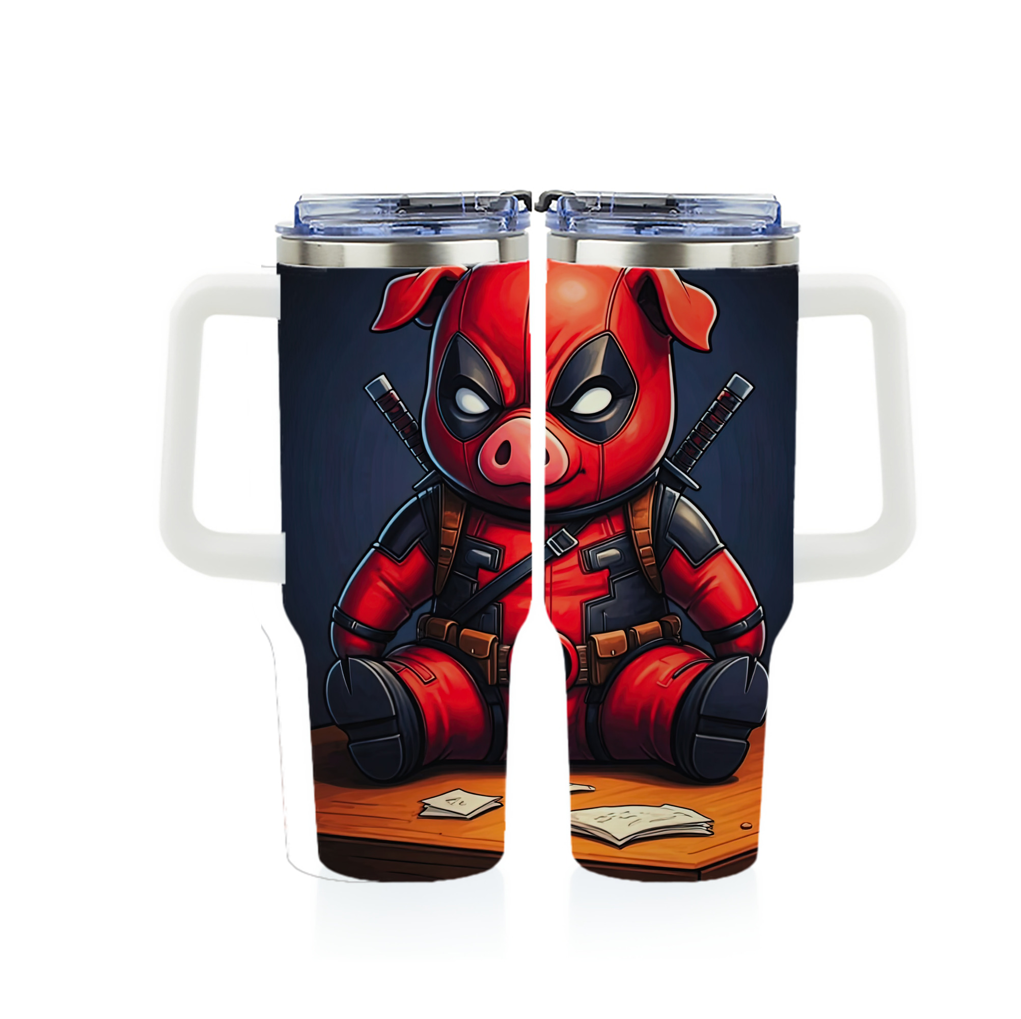 （画像用） Deadpool デッドプール 1200ｍLフルプリント車用タンブラー