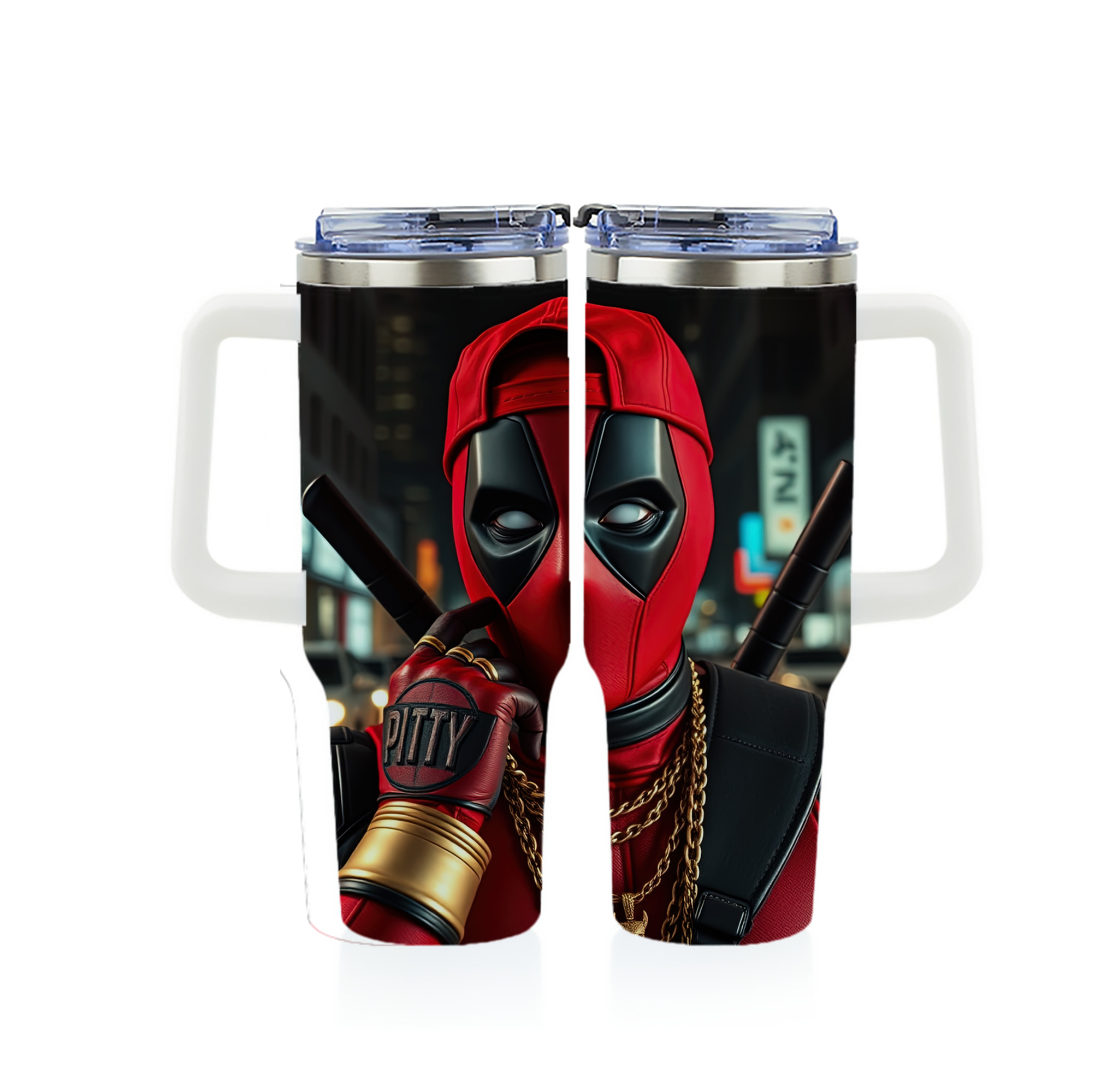 （画像用） Deadpool デッドプール 1200ｍLフルプリント車用タンブラー