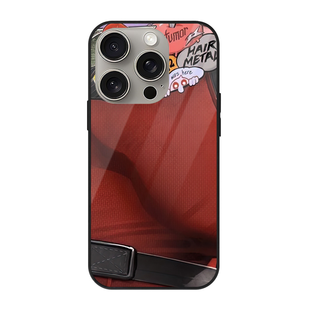 （画像用） Deadpool デッドプール 【iPhone15Pro対応】スマホケース 耐衝撃＆黄変防止 背面ガラス