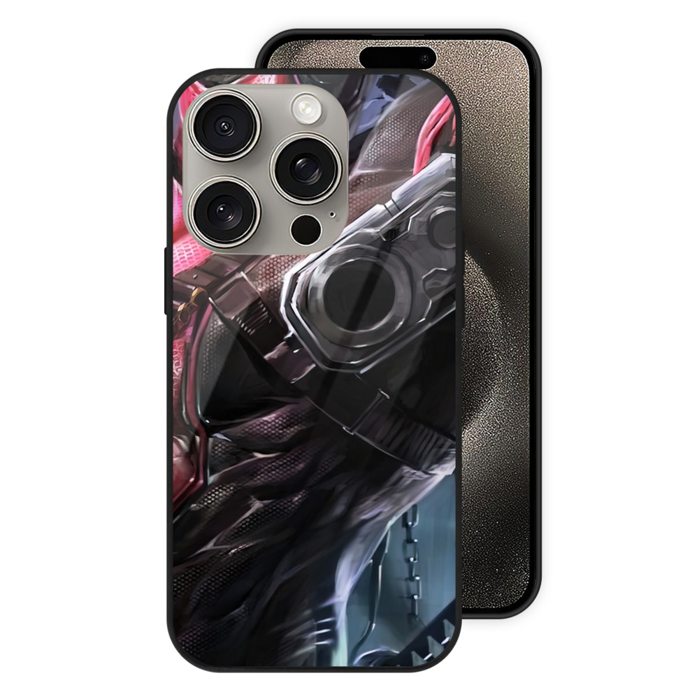 （画像用） Deadpool デッドプール 【iPhone15Pro対応】スマホケース 耐衝撃＆黄変防止 背面ガラス