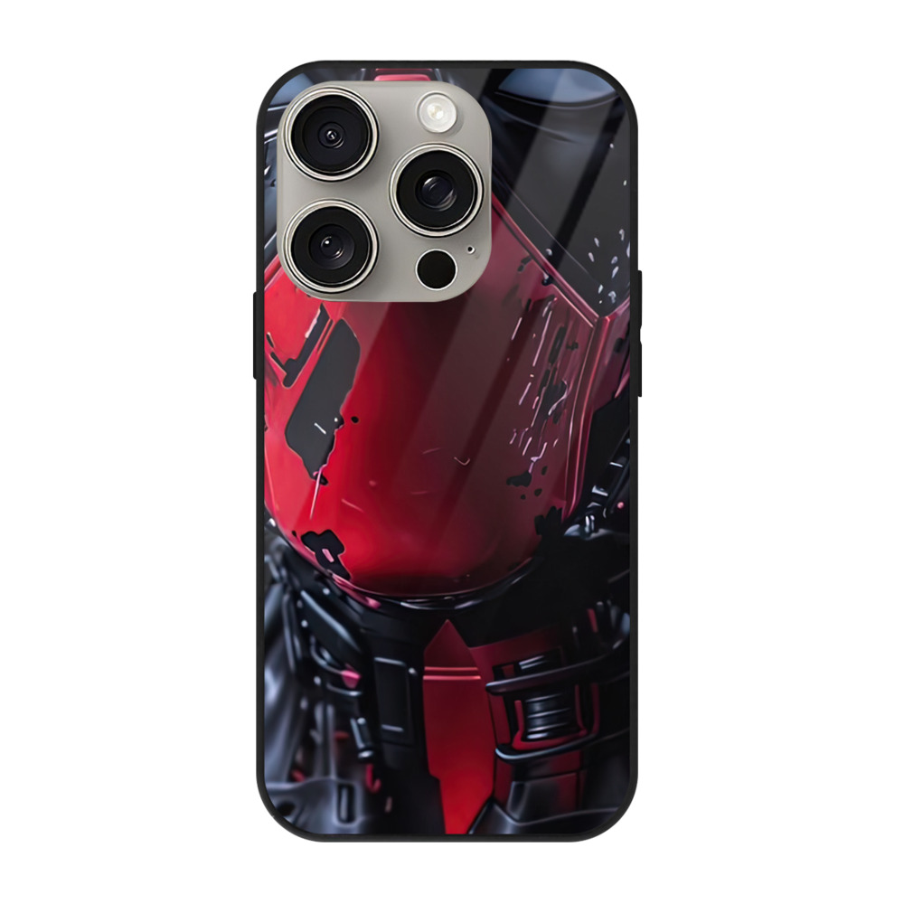 （画像用） Deadpool デッドプール 【iPhone15Pro対応】スマホケース 耐衝撃＆黄変防止 背面ガラス