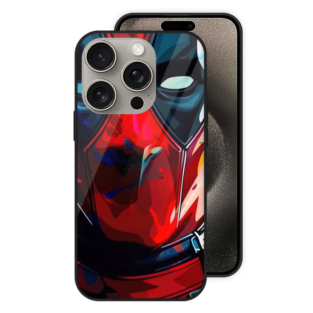 （画像用） Deadpool デッドプール 【iPhone15Pro対応】スマホケース 耐衝撃＆黄変防止 背面ガラス