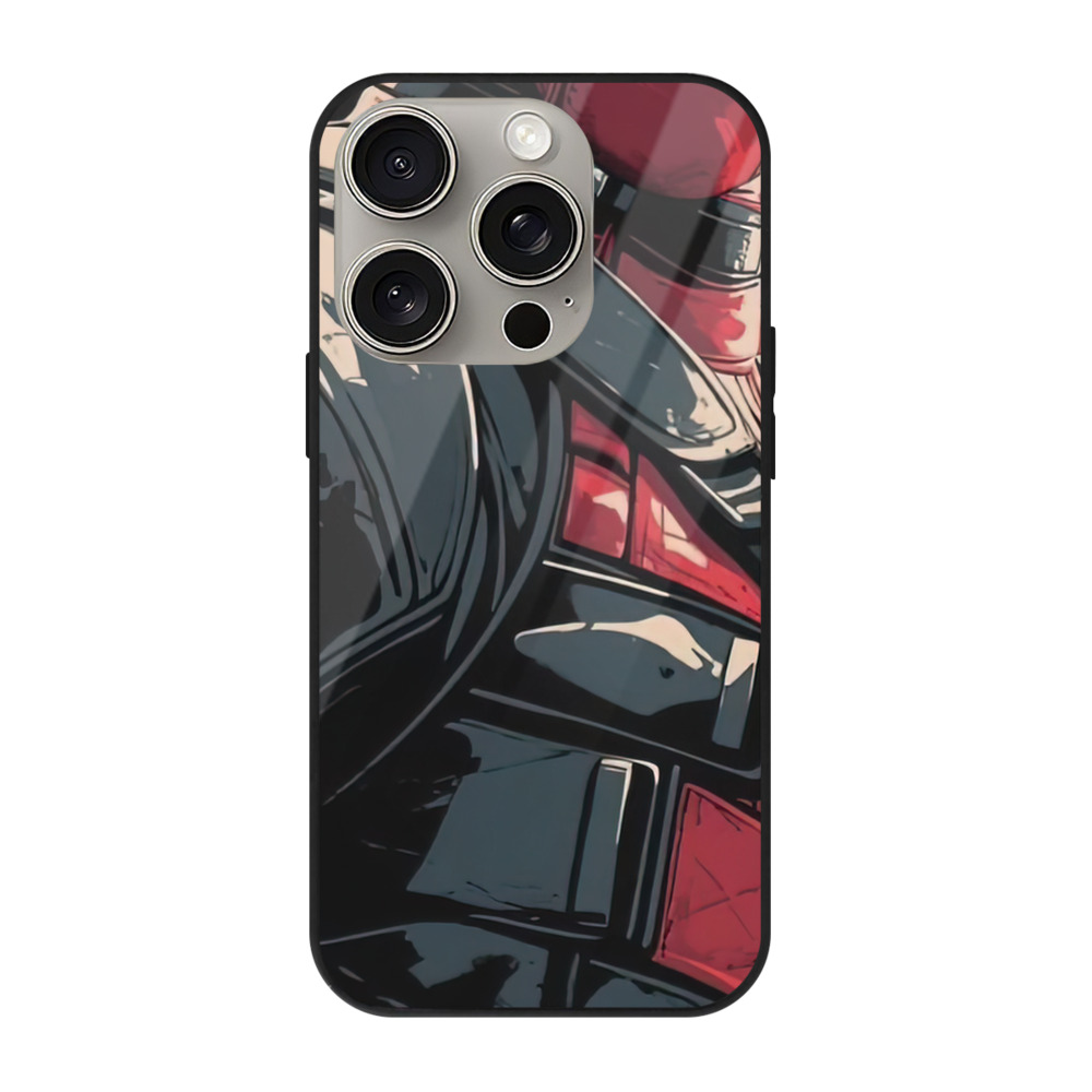 （画像用） Deadpool デッドプール 【iPhone15Pro対応】スマホケース 耐衝撃＆黄変防止 背面ガラス