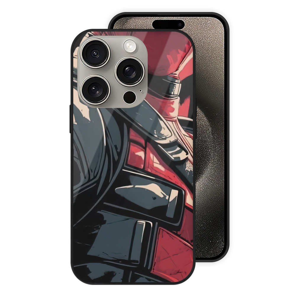 （画像用） Deadpool デッドプール 【iPhone15Pro対応】スマホケース 耐衝撃＆黄変防止 背面ガラス