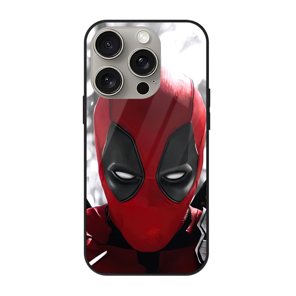 （画像用） Deadpool デッドプール 【iPhone15Pro対応】スマホケース 耐衝撃＆黄変防止 背面ガラス