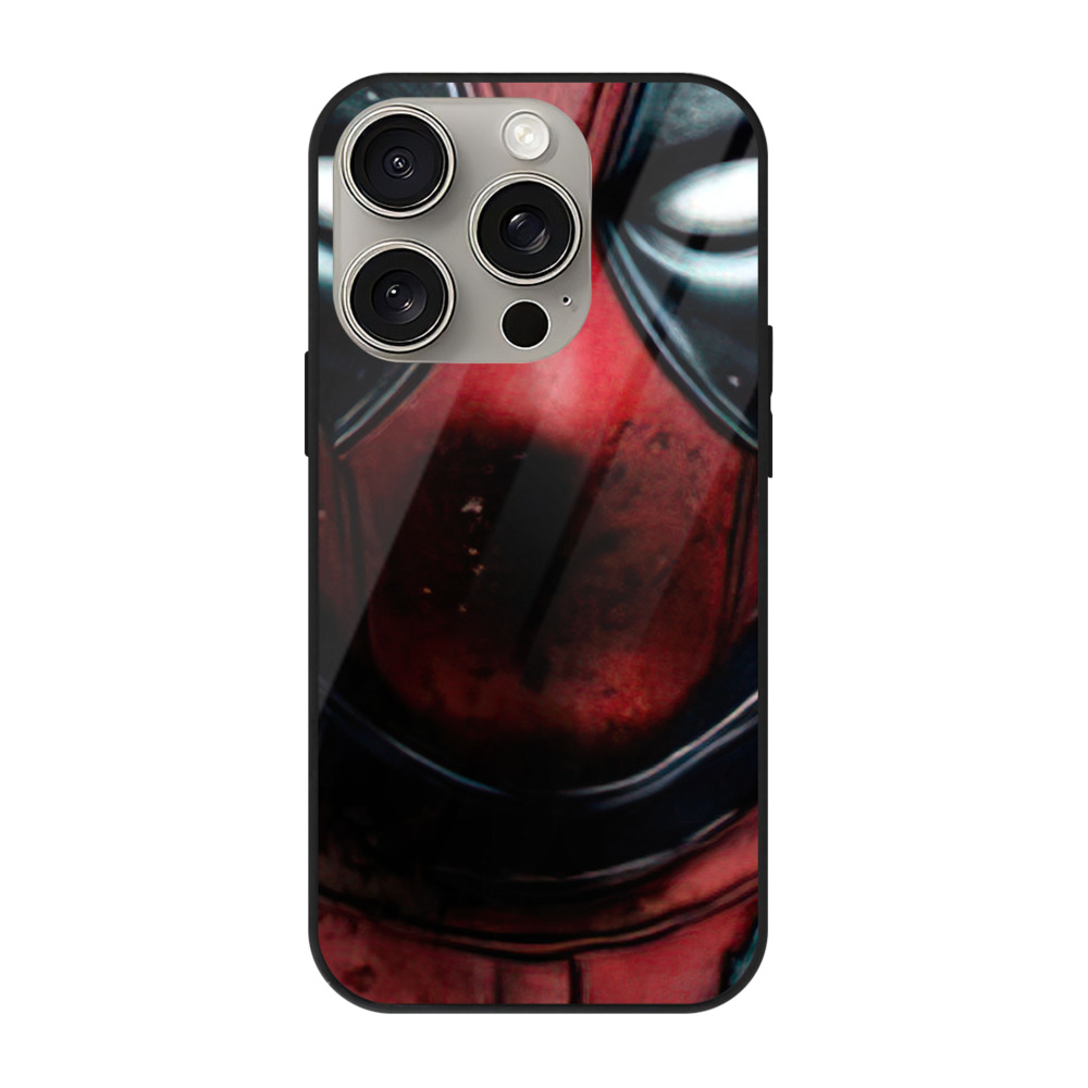（画像用） Deadpool デッドプール 【iPhone15Pro対応】スマホケース 耐衝撃＆黄変防止 背面ガラス