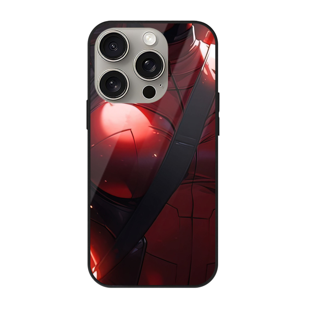 （画像用） Deadpool デッドプール 【iPhone15Pro対応】スマホケース 耐衝撃＆黄変防止 背面ガラス