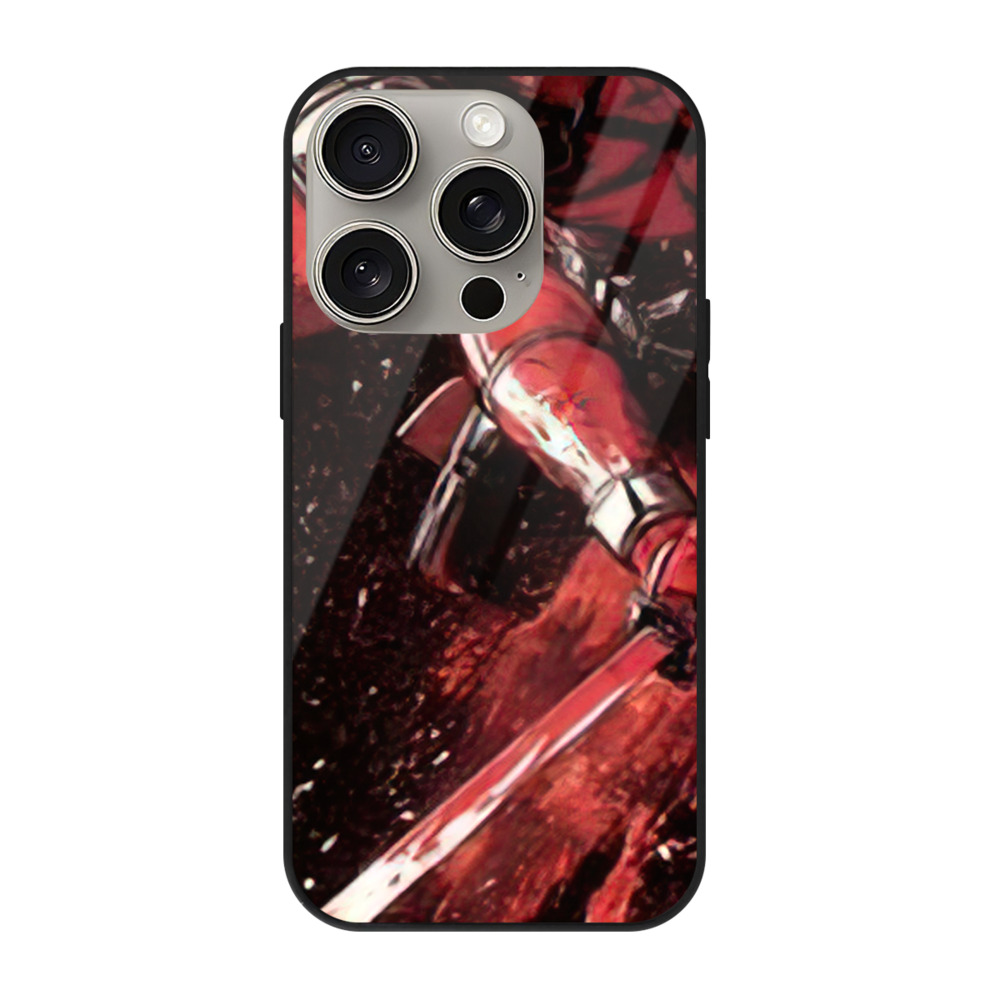（画像用） Deadpool デッドプール 【iPhone15Pro対応】スマホケース 耐衝撃＆黄変防止 背面ガラス