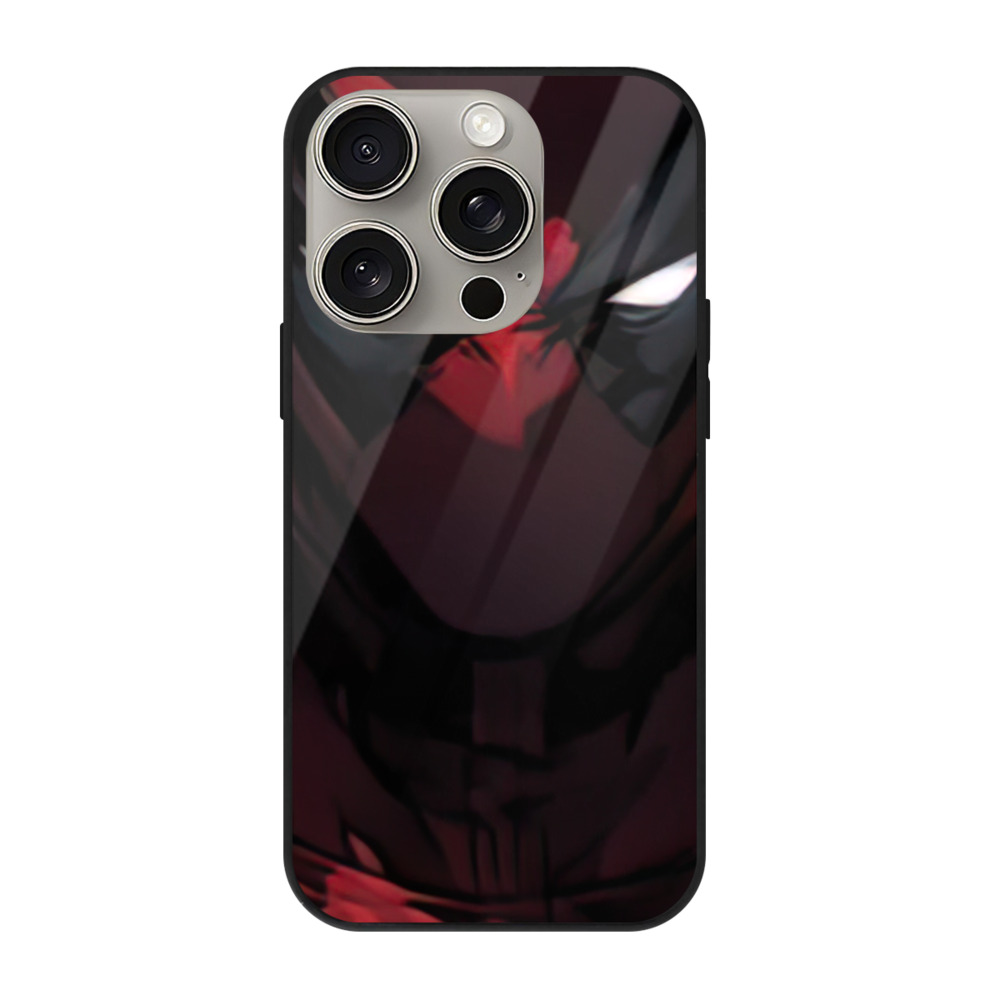 （画像用） Deadpool デッドプール 【iPhone15Pro対応】スマホケース 耐衝撃＆黄変防止 背面ガラス