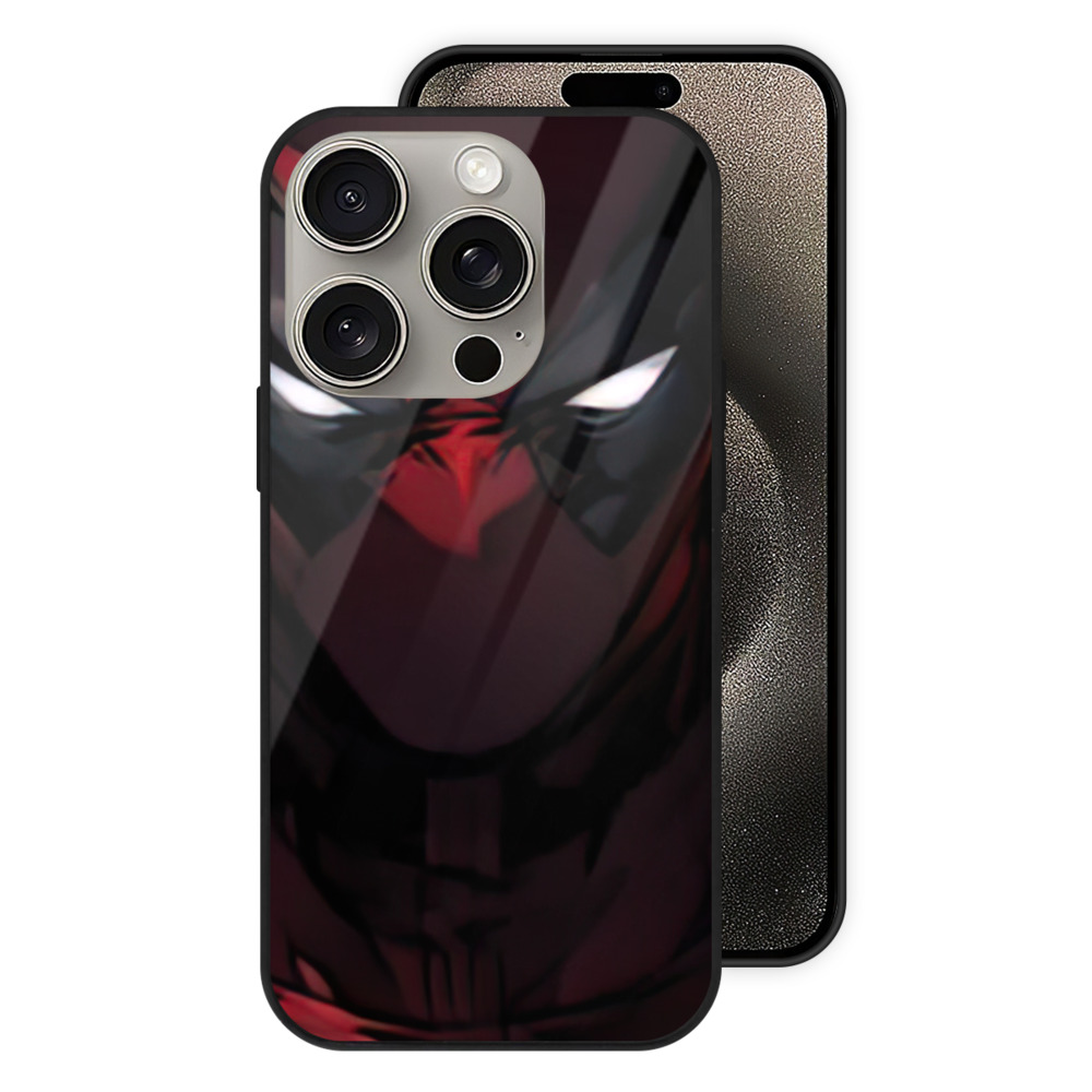 （画像用） Deadpool デッドプール 【iPhone15Pro対応】スマホケース 耐衝撃＆黄変防止 背面ガラス