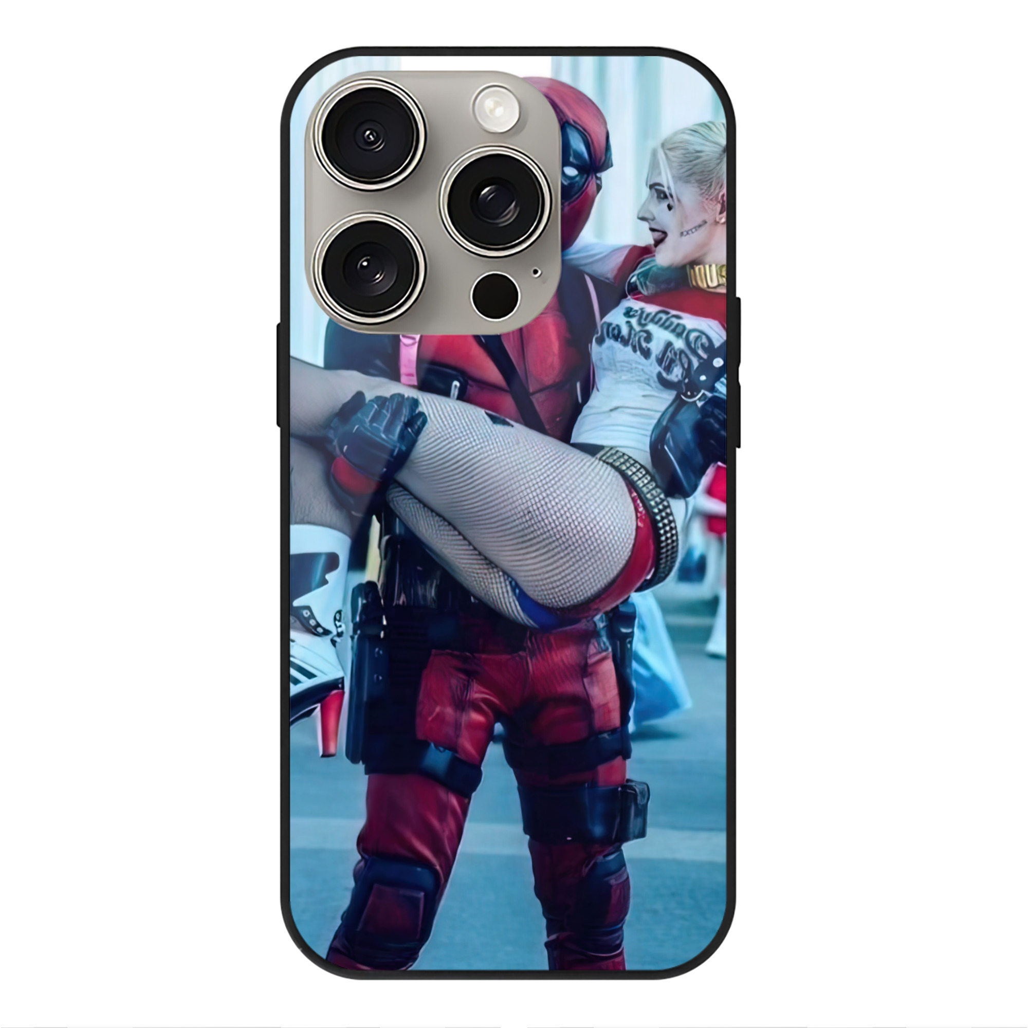 （画像用） Deadpool デッドプール 【iPhone15Pro対応】スマホケース 耐衝撃＆黄変防止 背面ガラス
