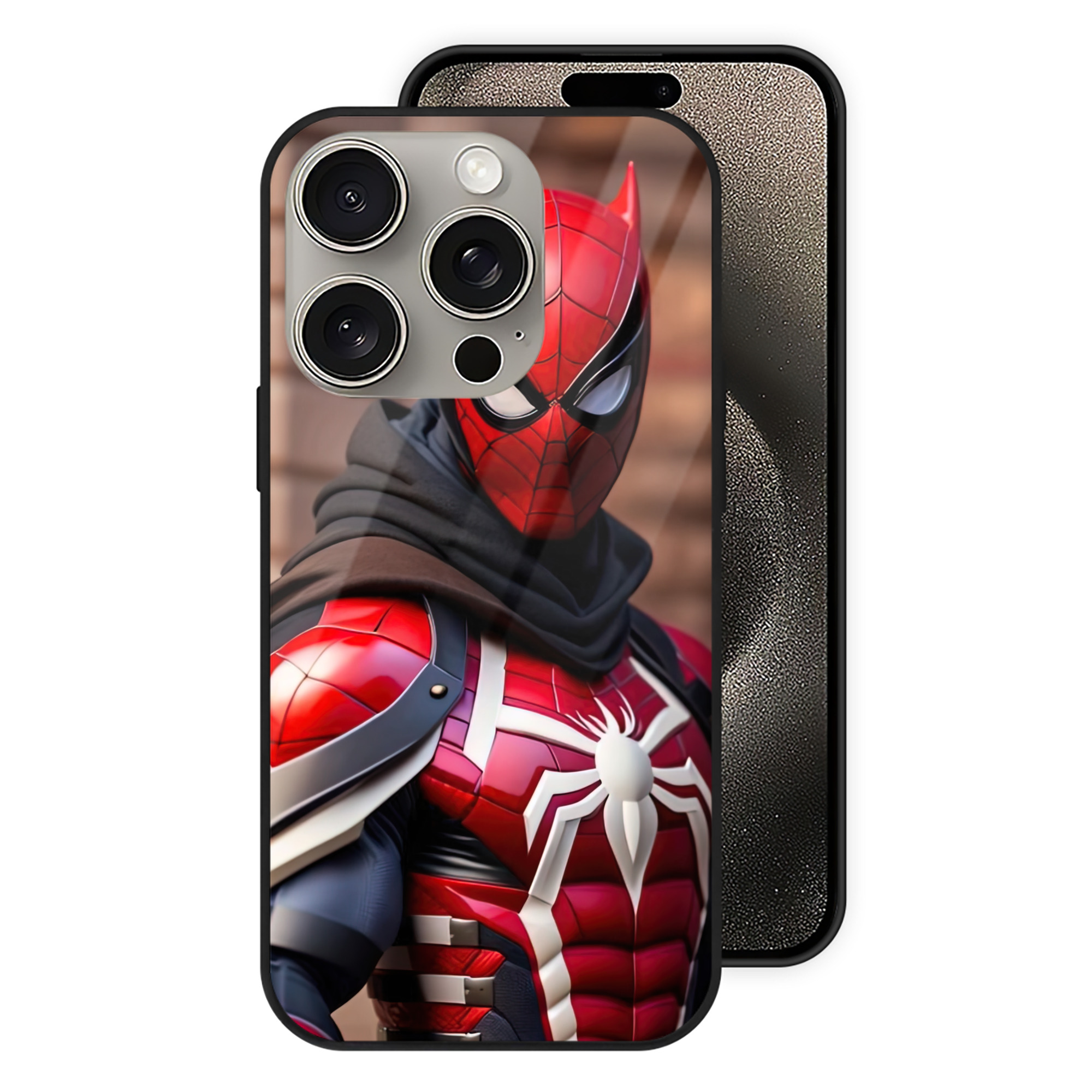（画像用） Deadpool デッドプール 【iPhone15Pro対応】スマホケース 耐衝撃＆黄変防止 背面ガラス