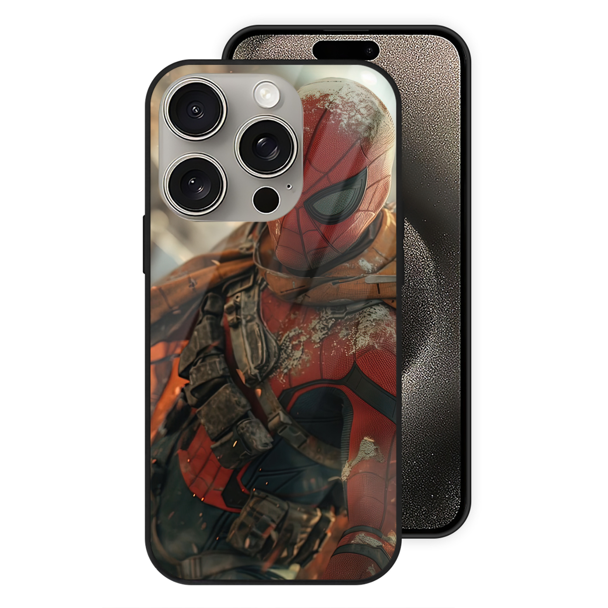 （画像用） Deadpool デッドプール 【iPhone15Pro対応】スマホケース 耐衝撃＆黄変防止 背面ガラス