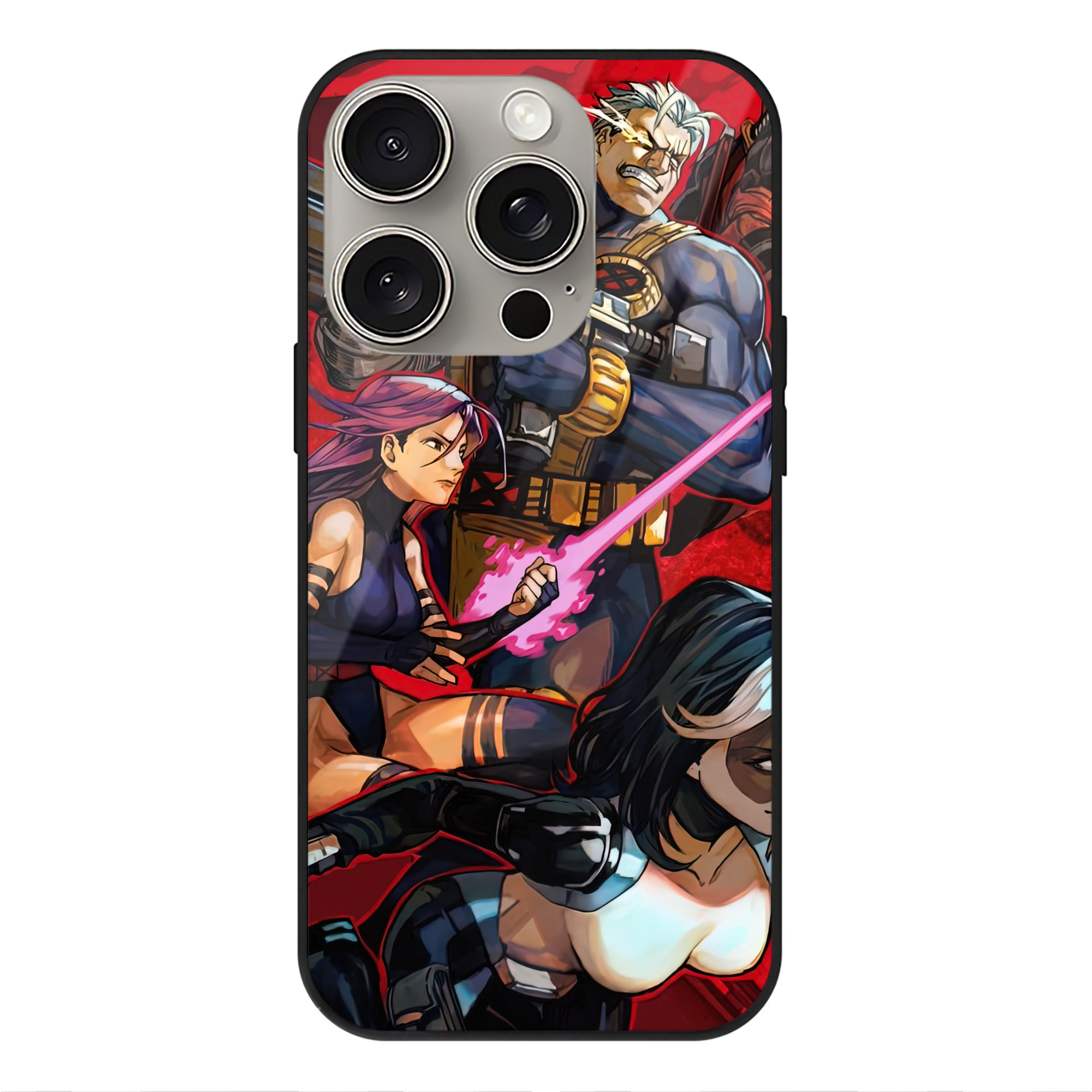 （画像用） Deadpool デッドプール 【iPhone15Pro対応】スマホケース 耐衝撃＆黄変防止 背面ガラス