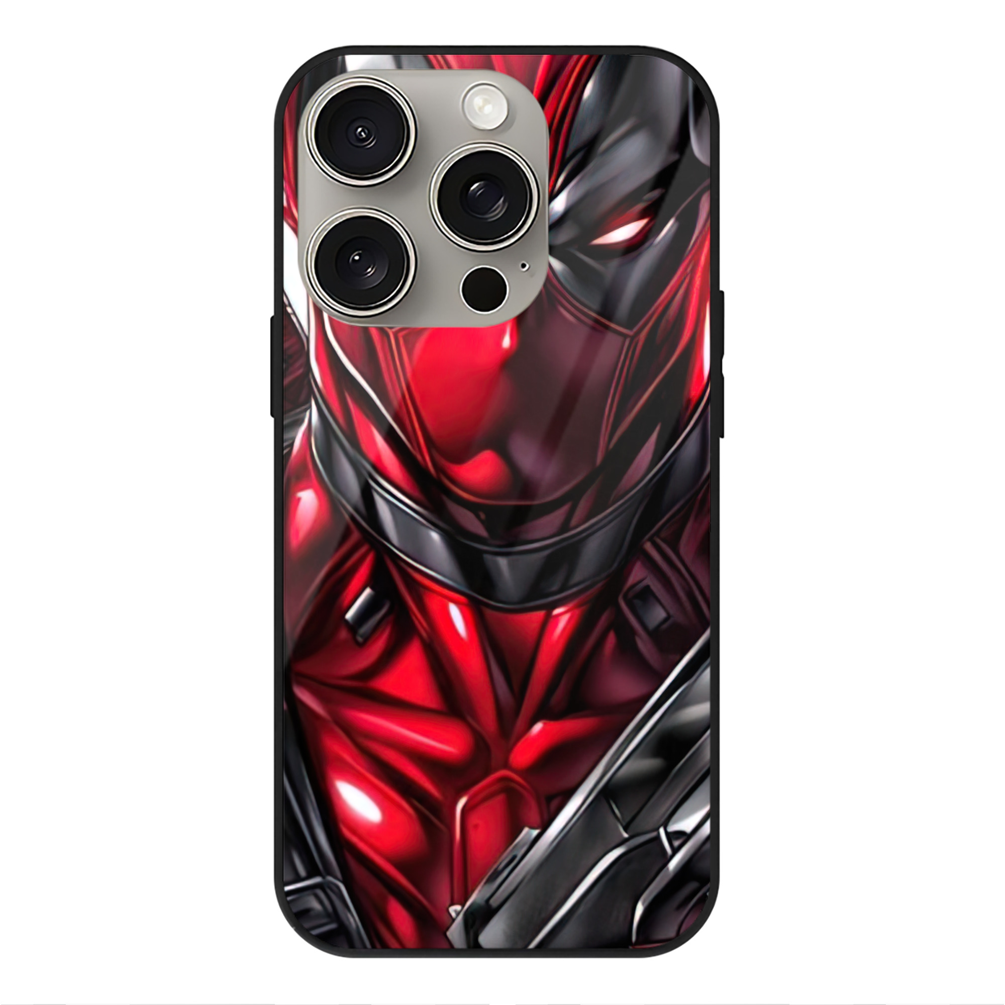 （画像用） Deadpool デッドプール 【iPhone15Pro対応】スマホケース 耐衝撃＆黄変防止 背面ガラス